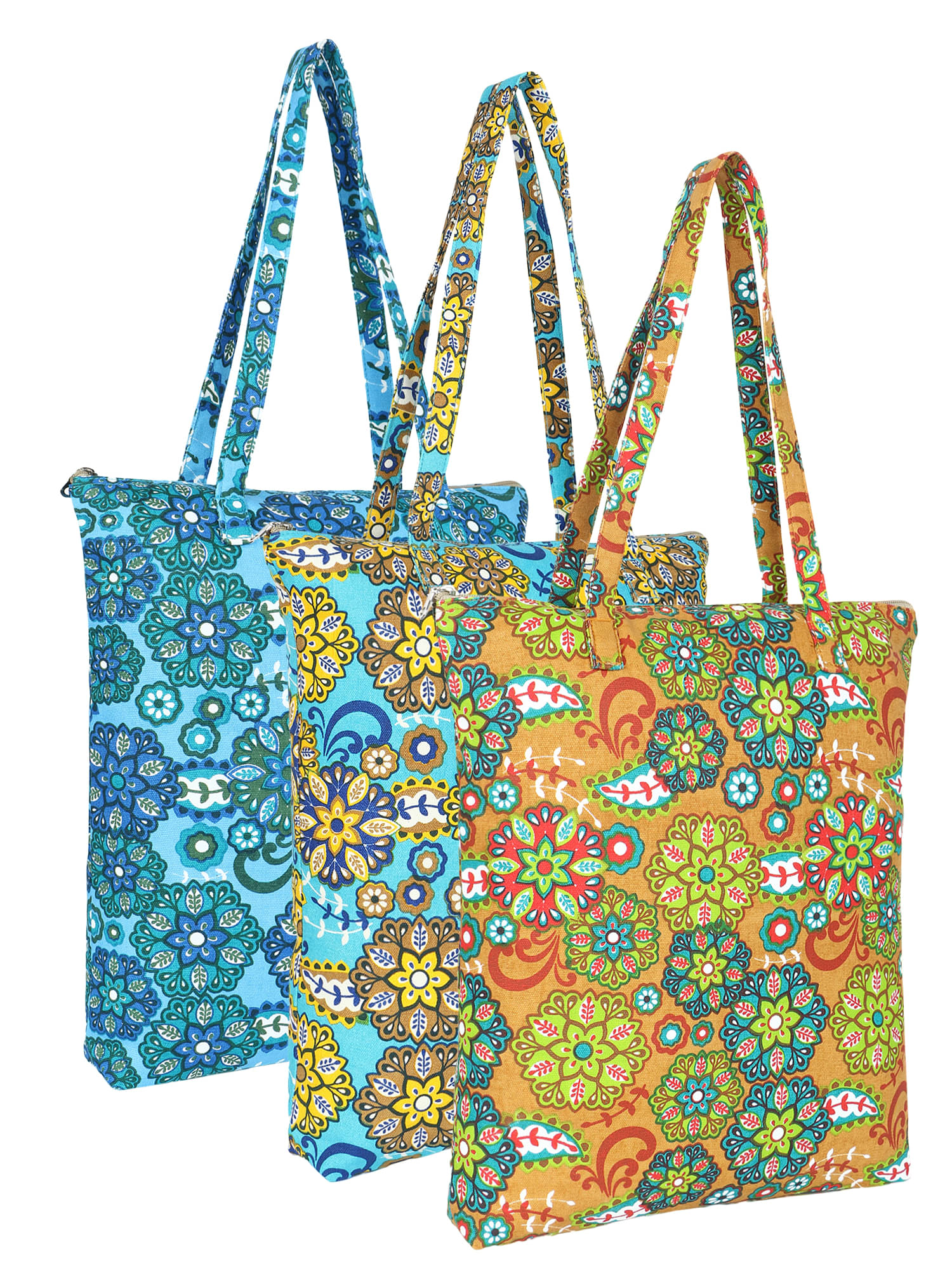     			Anekaant Shoulder Bag Cotton Set of 3 ( Mustard )