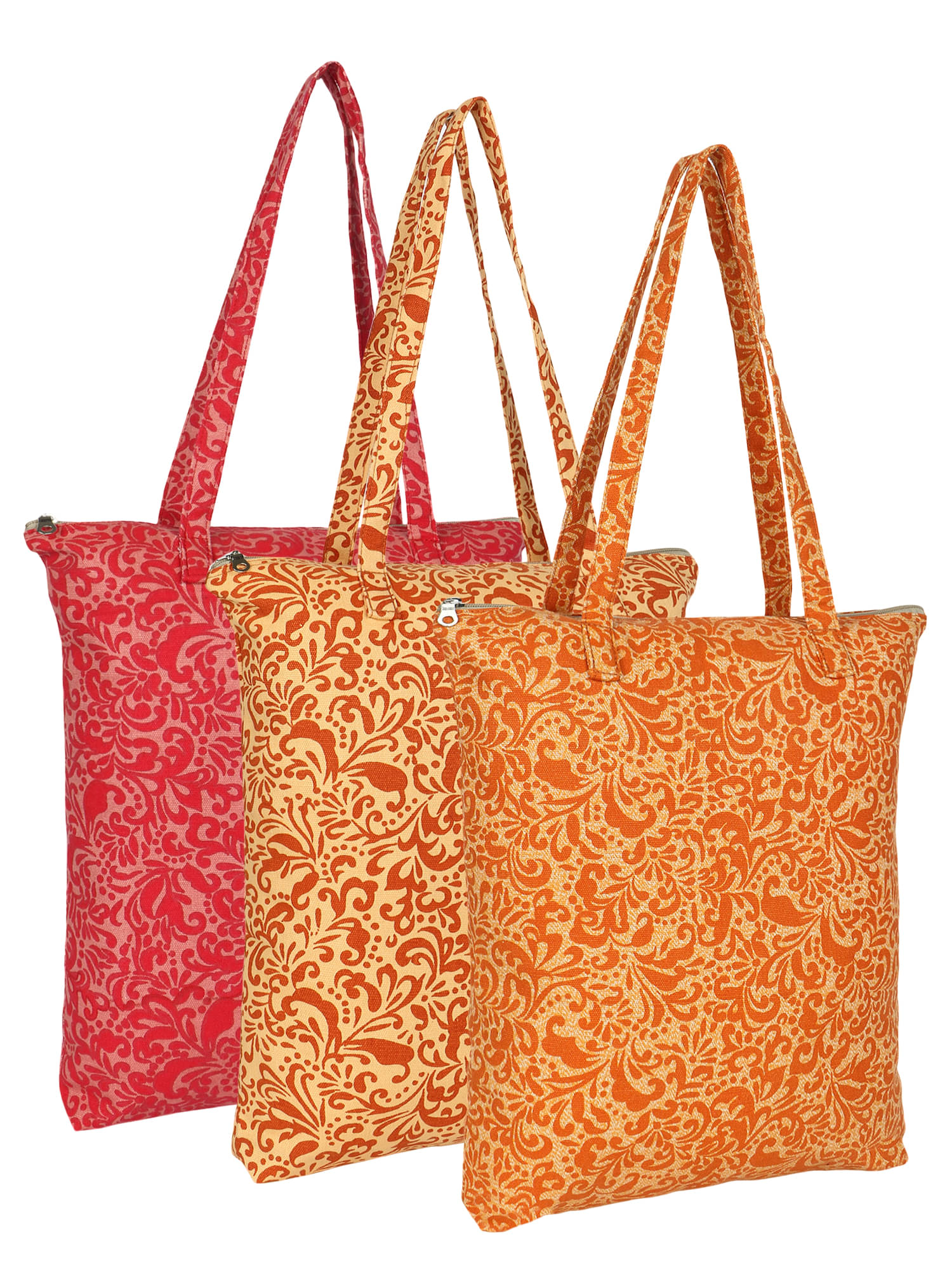     			Anekaant Shoulder Bag Cotton Set of 3 ( Red )
