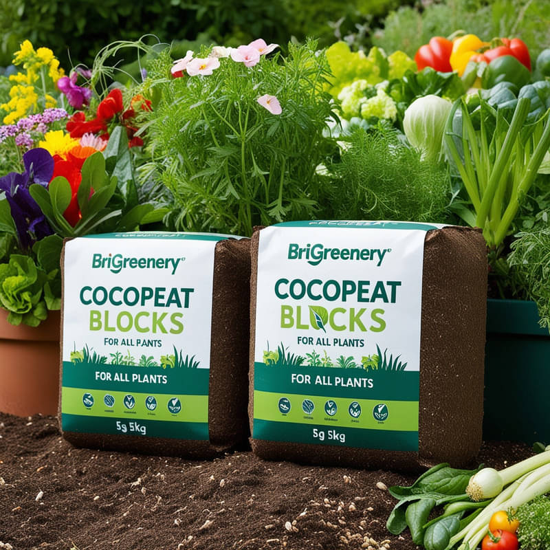     			BriGreenery Bricks Cake ( 5 ) For Germination pots