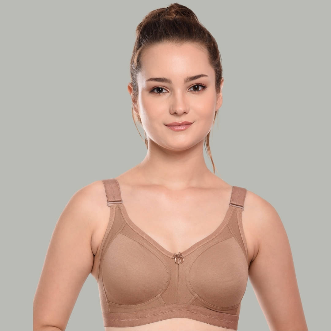     			Bruchi Club Pack of 1 Cotton Blend Non Padded Women's Everyday Bra ( Nude ) BRC-BR-BAC555
