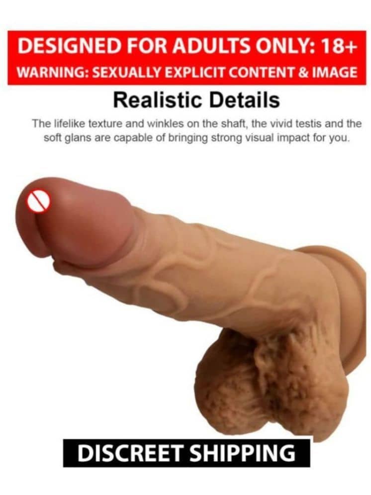 CRAZYNYT - 8 INCH SUPER PREMIUM SILCONE GRADE SUCTION CUP DILDO - USA