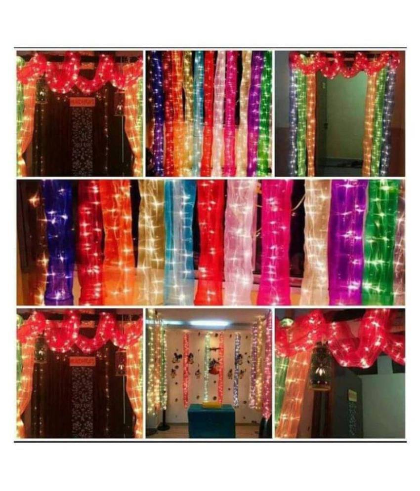     			EKRAJ Multicolor 2Mtr Curtain String Light ( Pack of 1 )