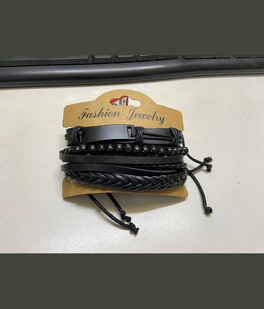 FASHION FRILL Black Bracelet ( Pack of 4 ) - Bangles & Bracelets | Buy online on ZillyBuy