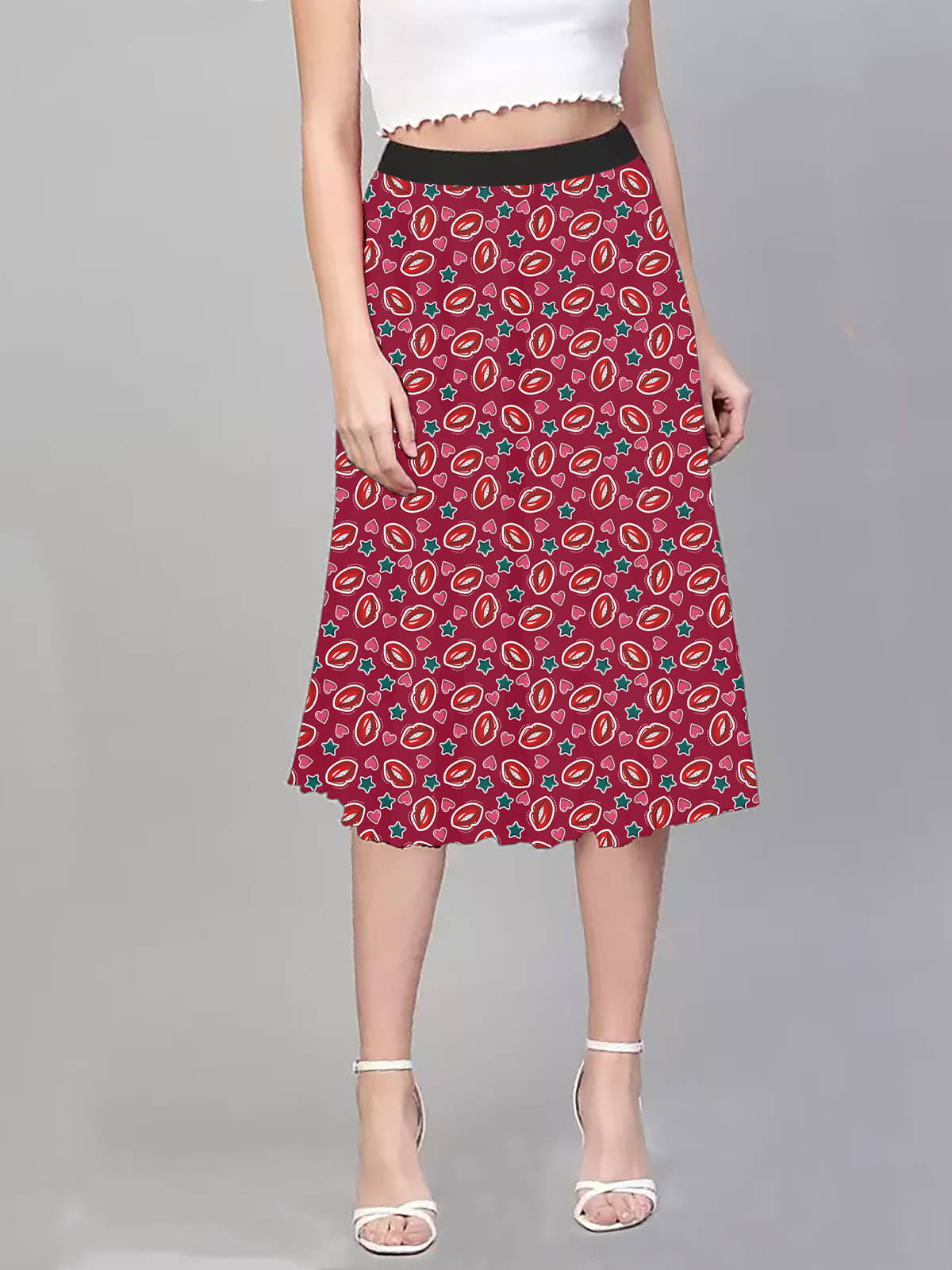     			Finian Multi Color Blended Women's Flared Skirt ( Pack of 1 )