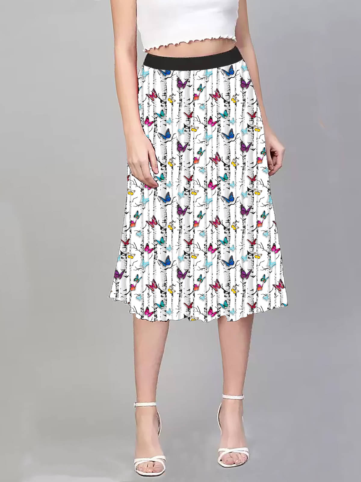 Finian Multi Color Blended Women's Flared Skirt ( Pack of 1 ) Finian Multi Color Blended Women's Flared Skirt ( Pack of 1 )