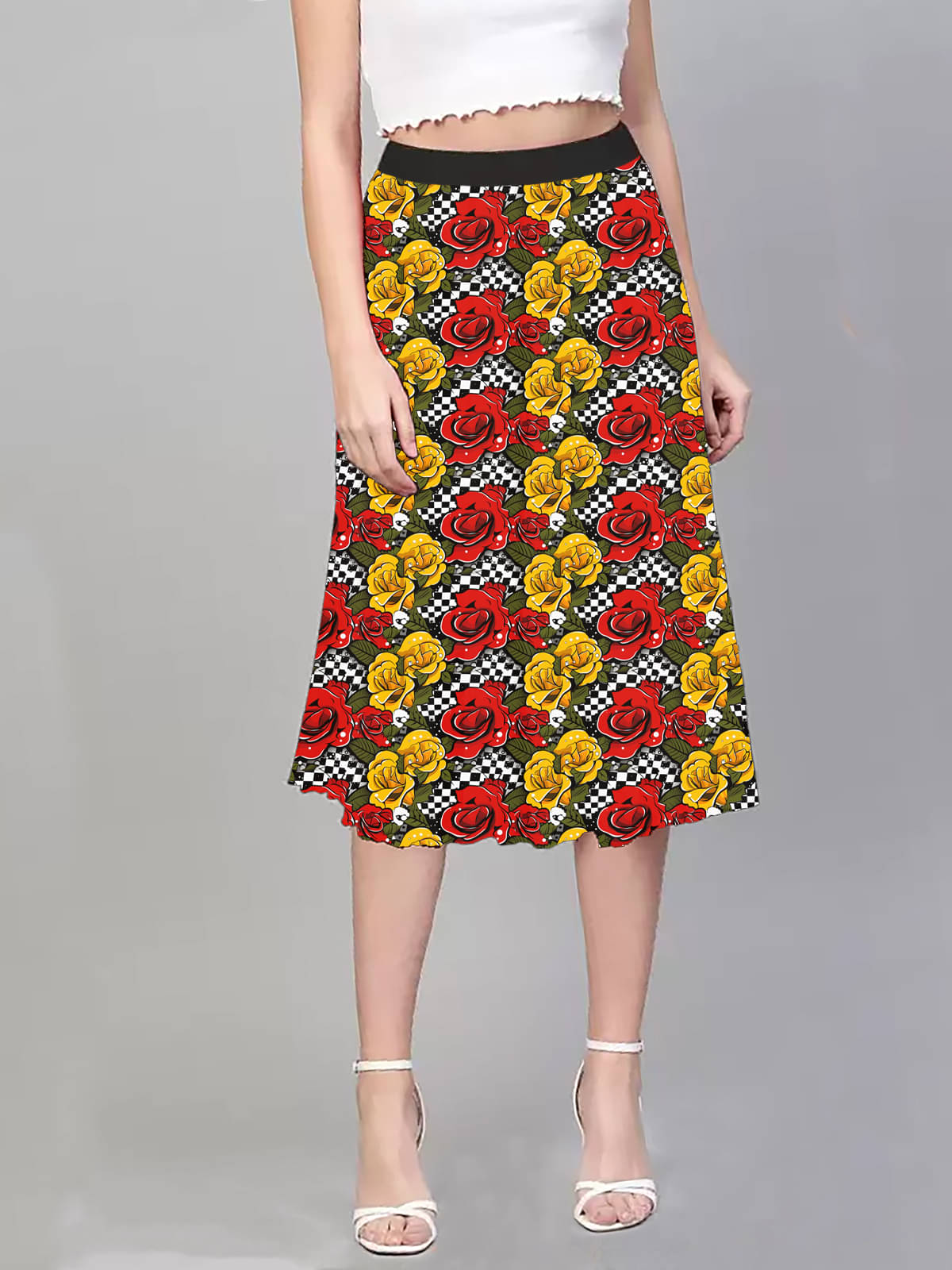 Finian Multi Color Blended Women's Flared Skirt ( Pack of 1 ) Finian Multi Color Blended Women's Flared Skirt ( Pack of 1 )