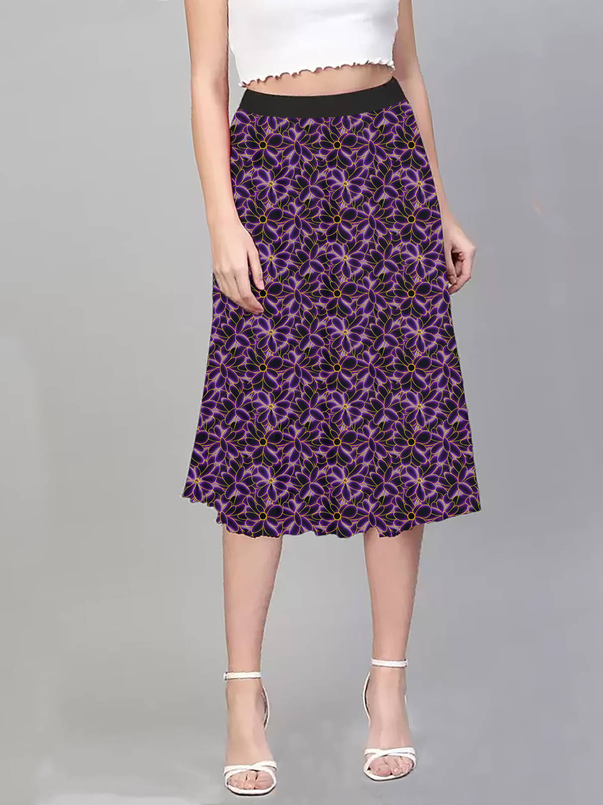 Finian Multi Color Blended Women's Flared Skirt ( Pack of 1 ) Finian Multi Color Blended Women's Flared Skirt ( Pack of 1 )