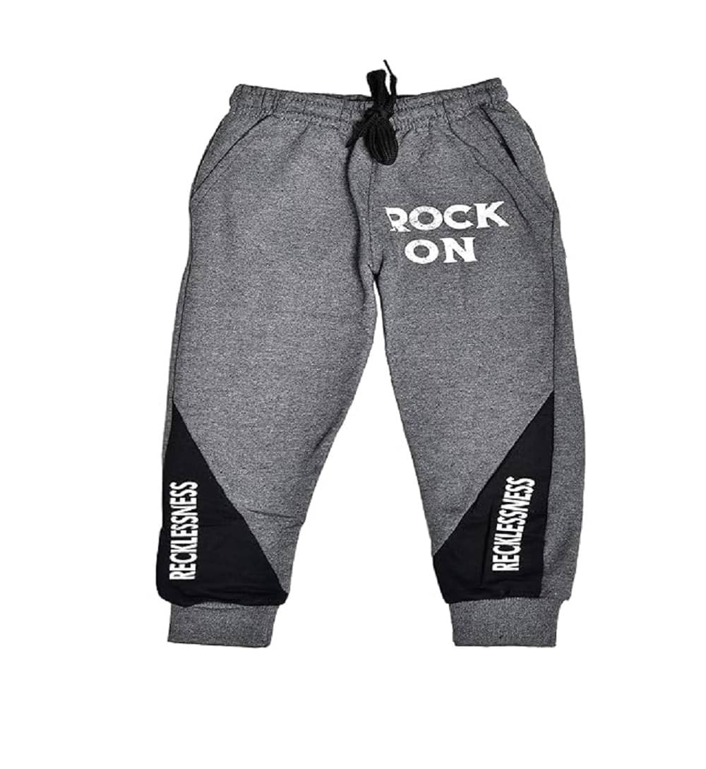     			Flash Fashion Pack of 1 Boys Cotton Trackpant ( Grey )