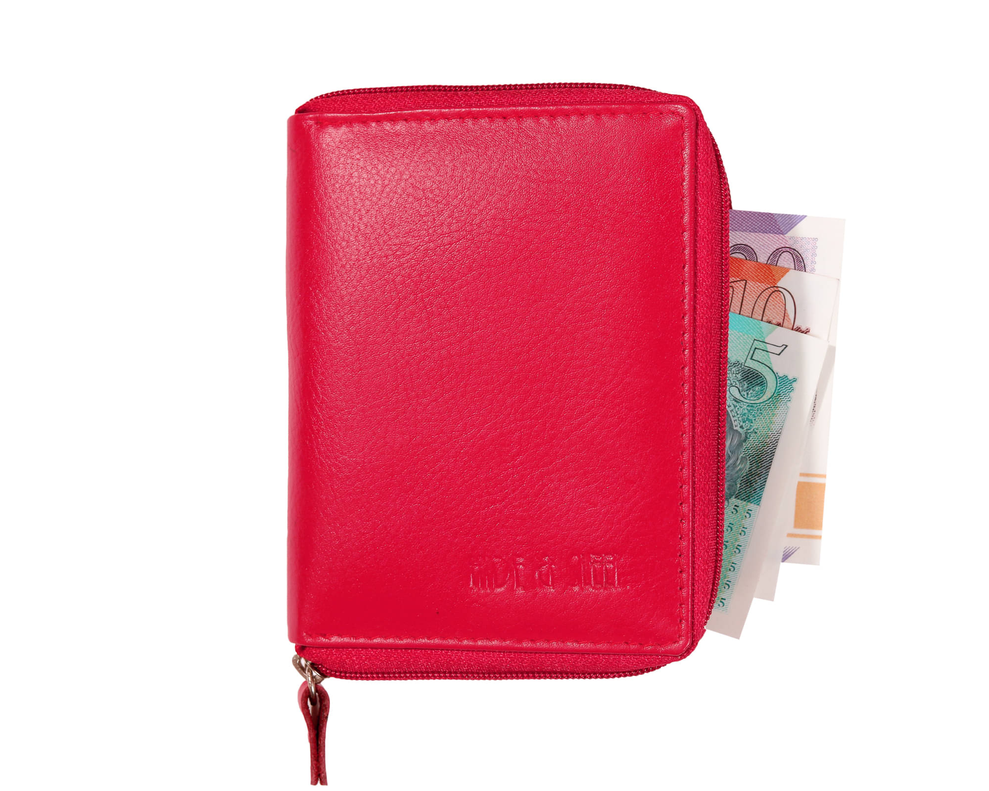     			Hide&Sleek Leather Red Women's Regular Wallet ( Pack of 1 )