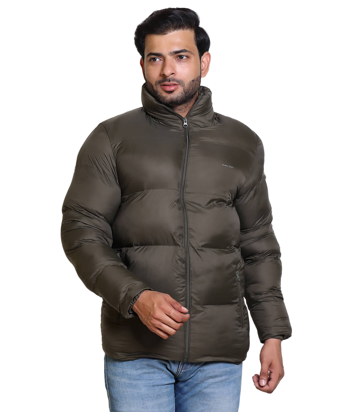     			IF-INDIAN FORT Nylon Men's Quilted & Bomber Jacket - Olive ( Pack of 1 )