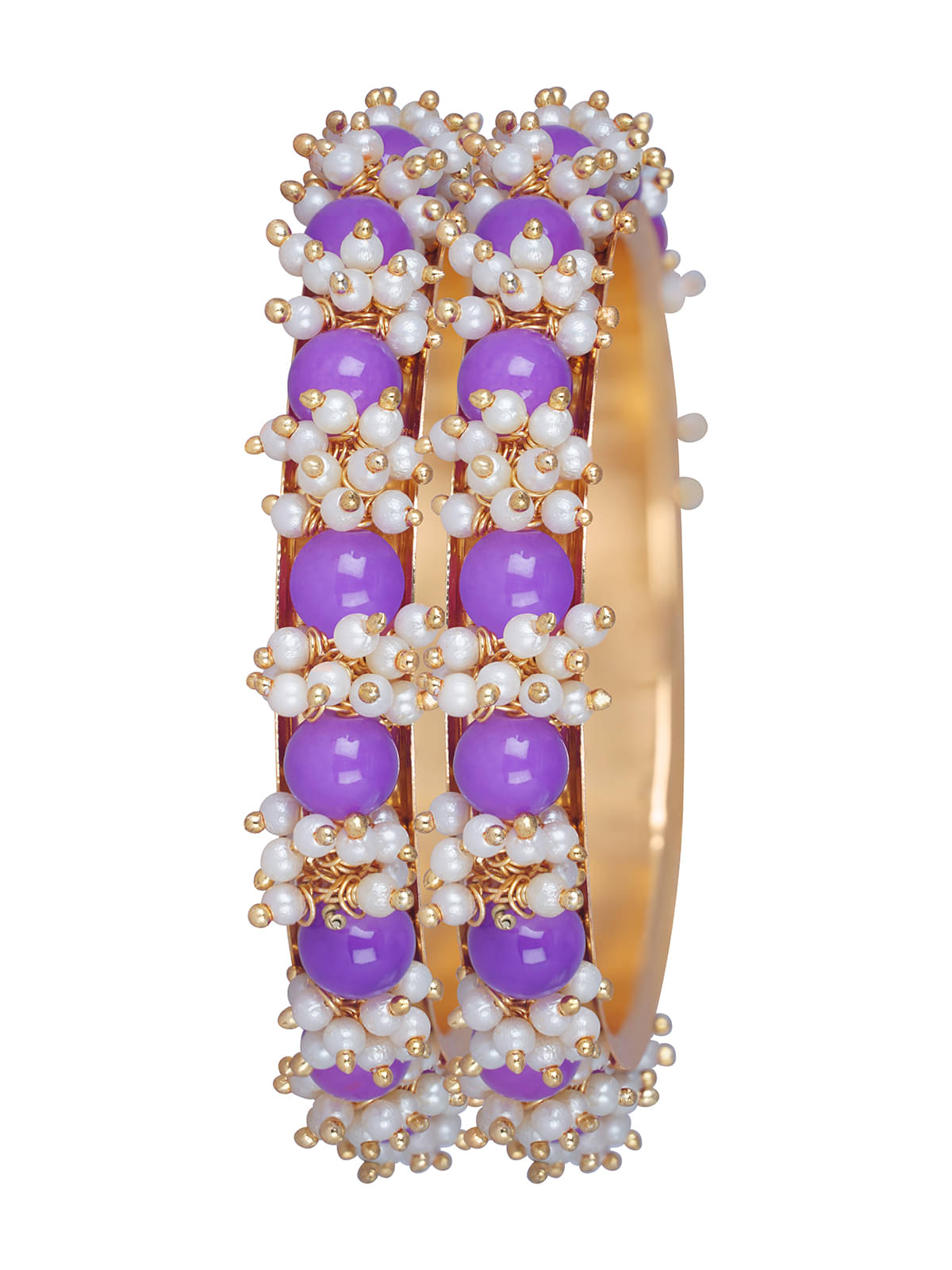 JFL - Jewellery For Less Purple Bangle ( Pack of 2 ) JFL - Jewellery For Less Purple Bangle ( Pack of 2 )