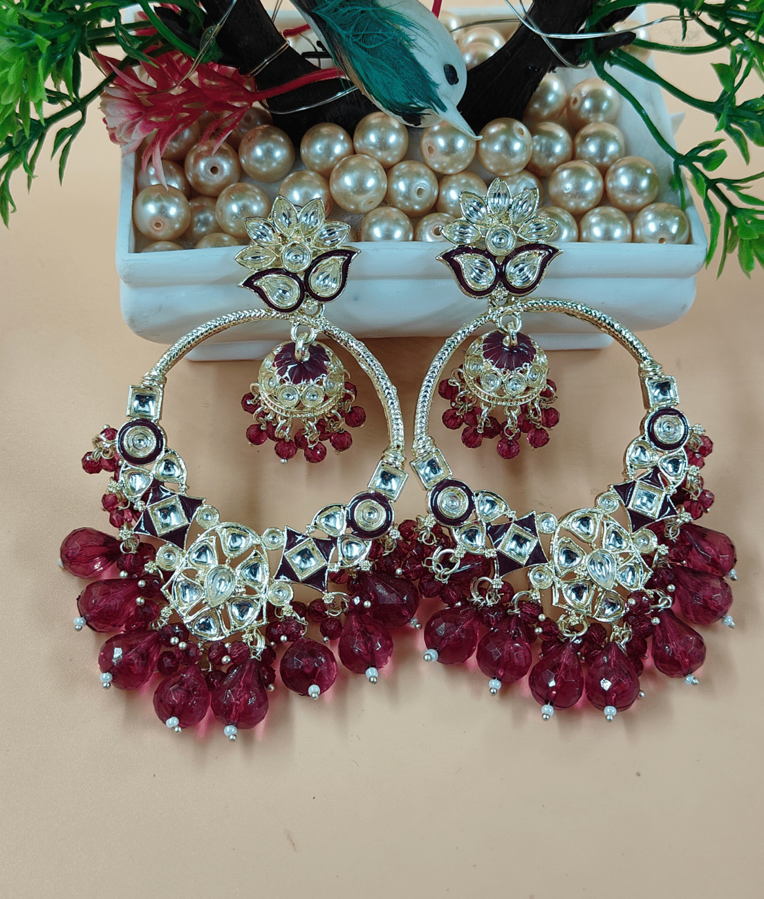     			Jiyanshi fashion Multi Color Chandbalis Earrings ( Pack of 1 )