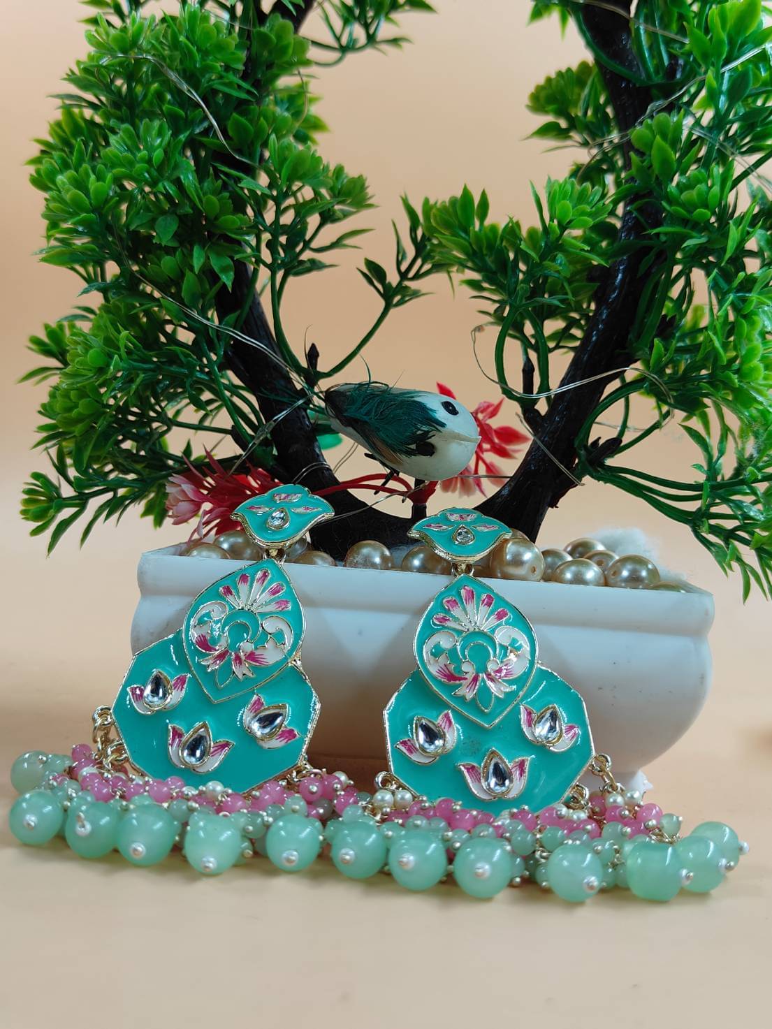     			Jiyanshi fashion Multi Color Danglers Earrings ( Pack of 1 )