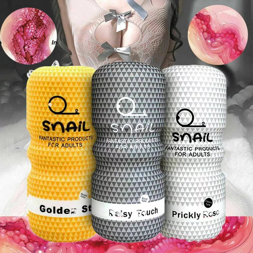 KAMAHOUSE SNAIL CUP MALE MASTURBATOR REALISTIC POCKET PUSSY STROKER VAGINA ORAL ANAL ADULT SEX TOY