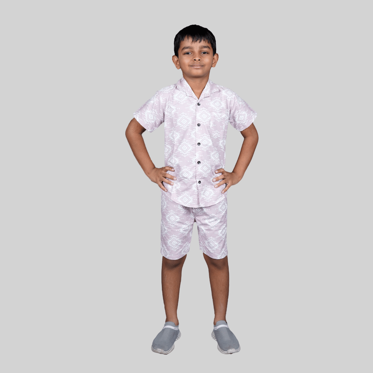 Kidzee Kingdom Pack of 1 Boys Cotton Shirt & Shorts Set ( Multicolor )     			Kidzee Kingdom Pack of 1 Boys Cotton Shirt & Shorts Set ( Multicolor )