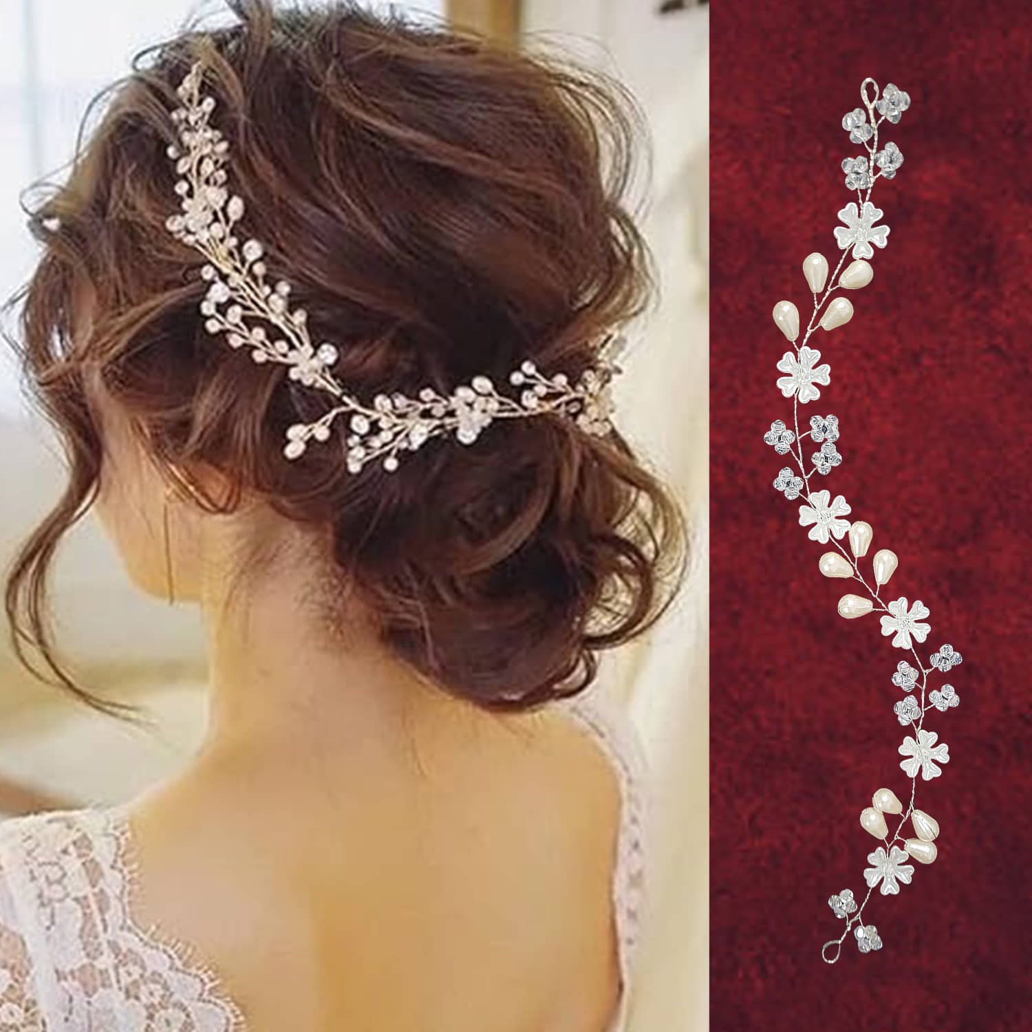 Crystal Bridal Tiara Handmade -1Pc(Silver) - Jewellery Sets | Buy online on ZillyBuy
