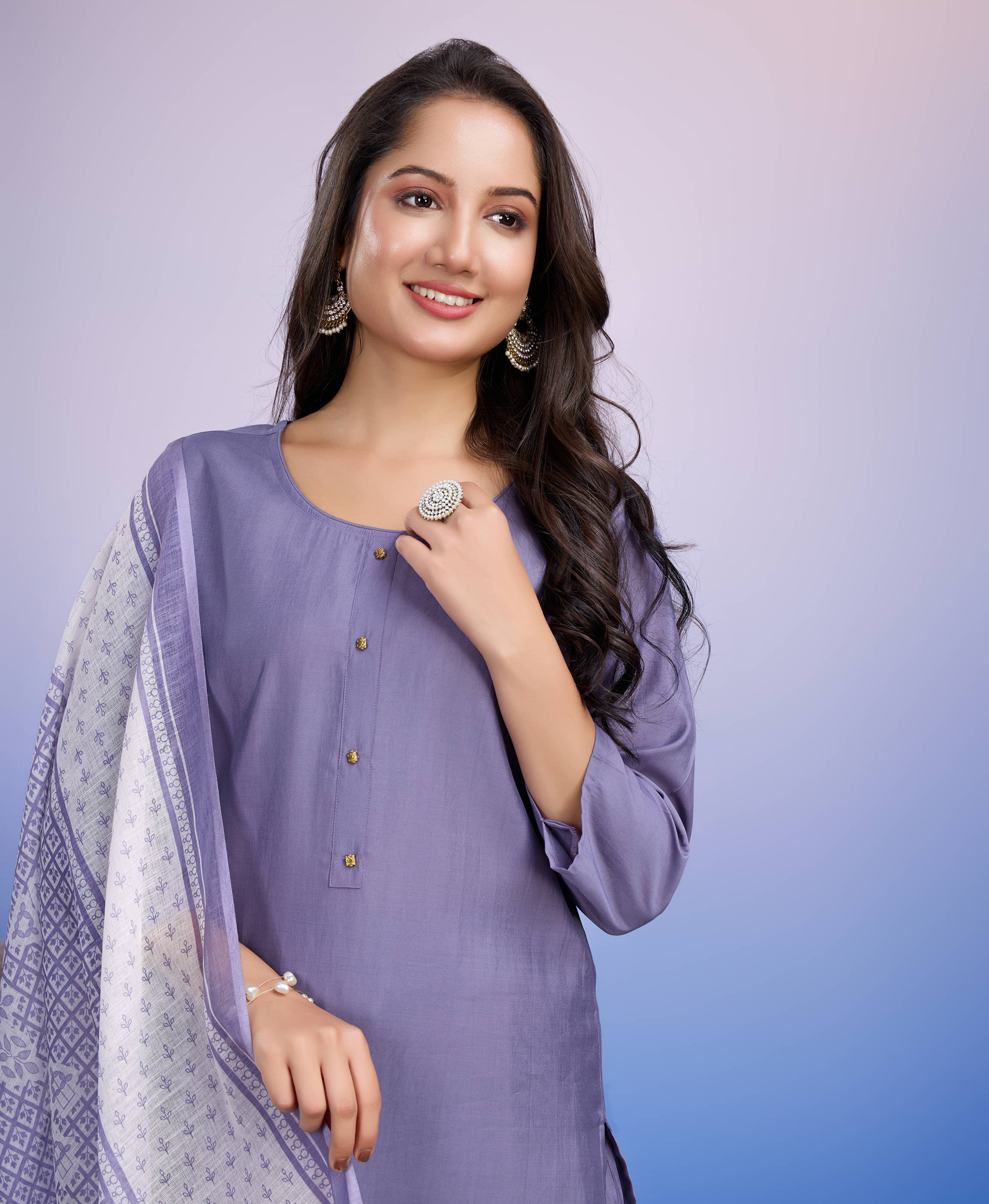 MOJILAA Silk Blend Solid Kurti With Salwar Women's Stitched Salwar Suit - Lavender ( Pack of 1 ) MOJILAA Silk Blend Solid Kurti With Salwar Women's Stitched Salwar Suit - Lavender ( Pack of 1 )