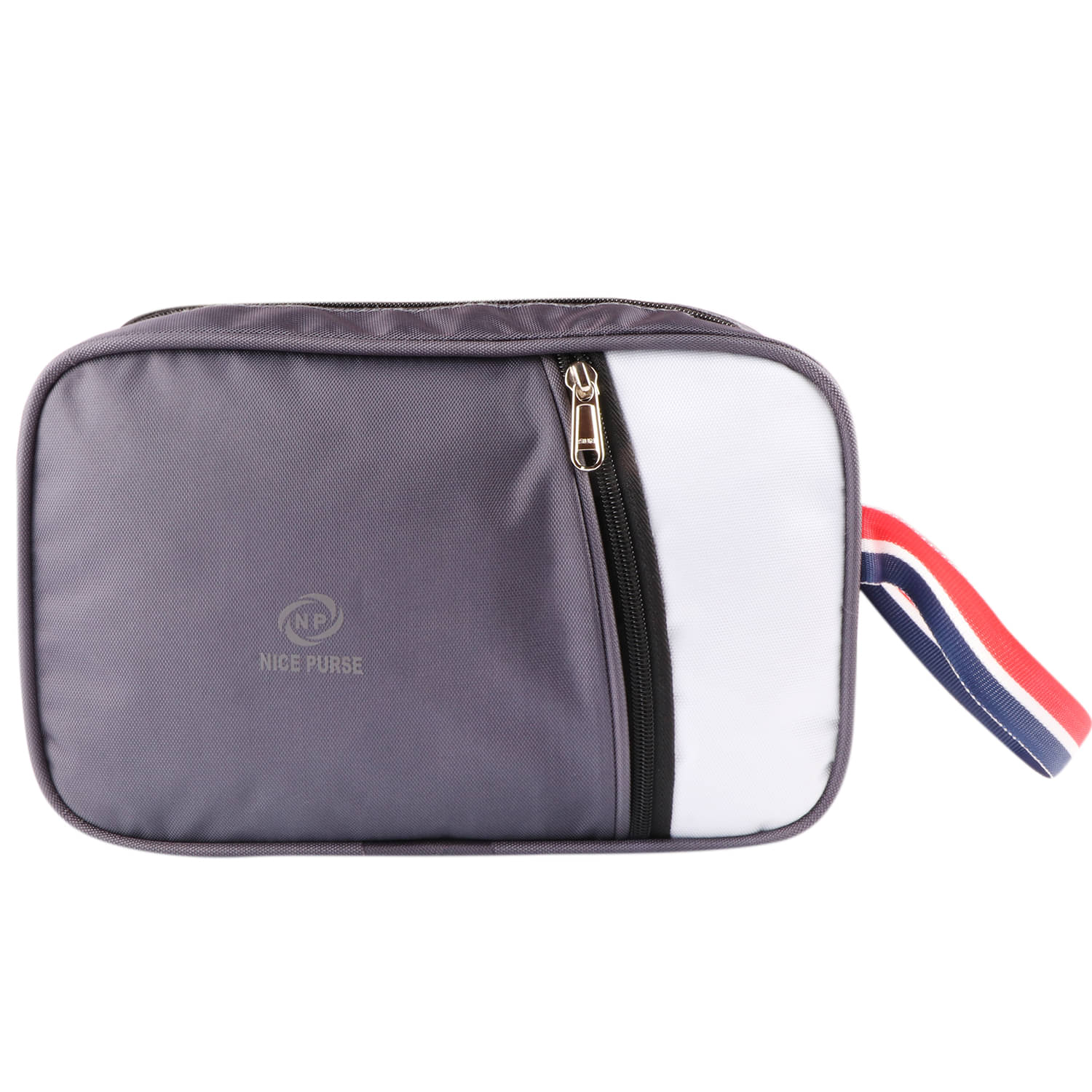     			Nice Purse Grey Shaving Kit Bag