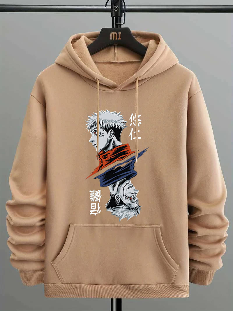     			PERSONALITEE Cotton Blend Hooded Men's Sweatshirt - Beige ( Pack of 1 )