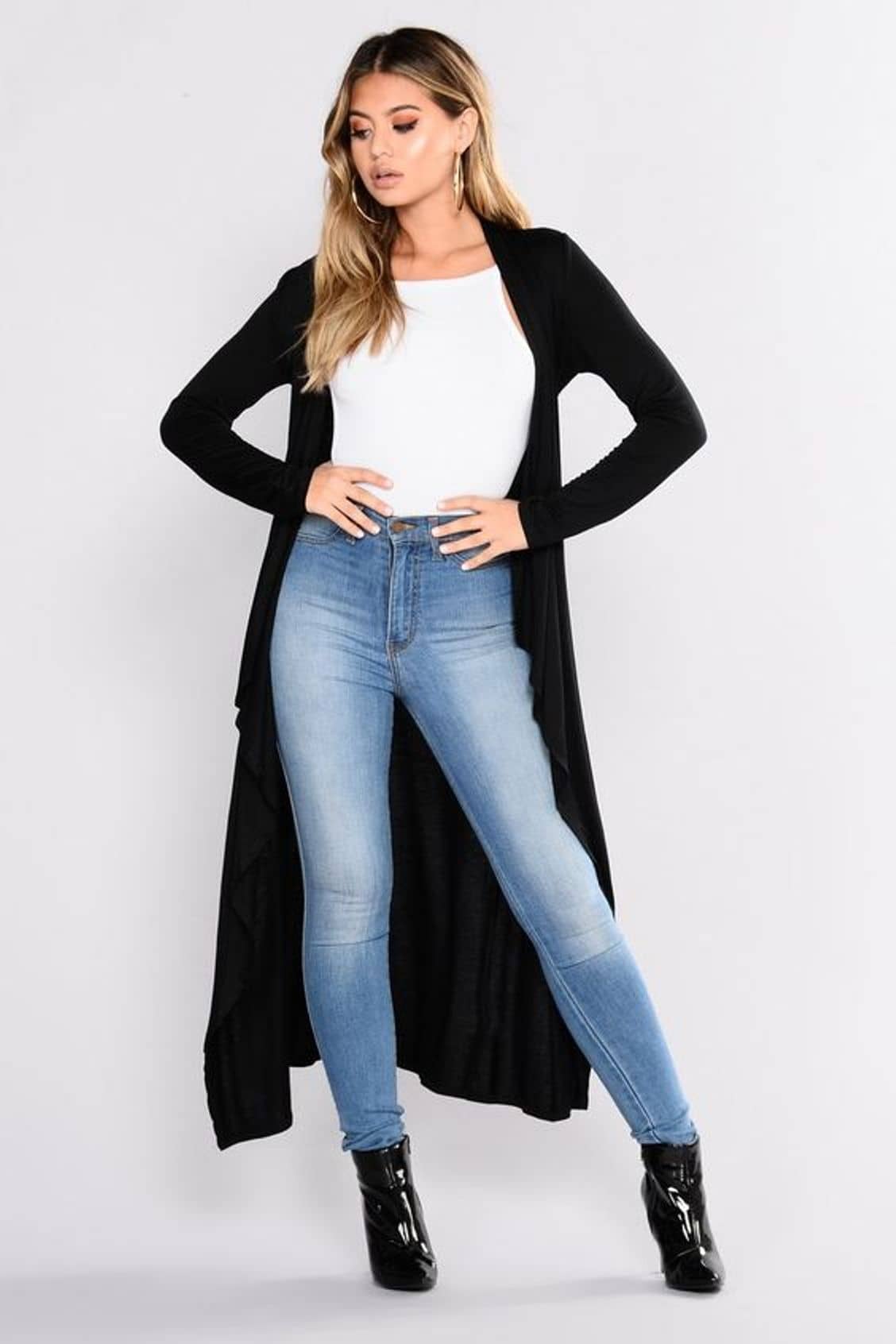 RAABTA FASHIION Women Viscose Round Neck Cardigan ( Black )
