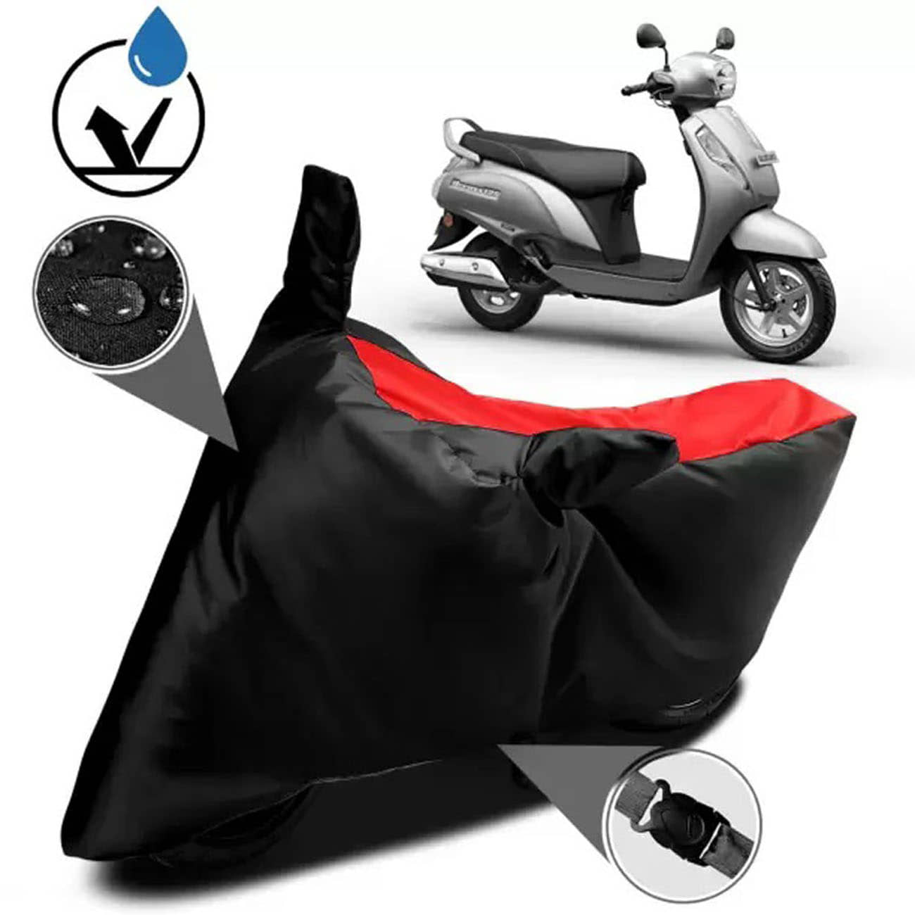 RONISH Bike Body Cover for Suzuki Access 125 ( Pack of 1 ) , Red