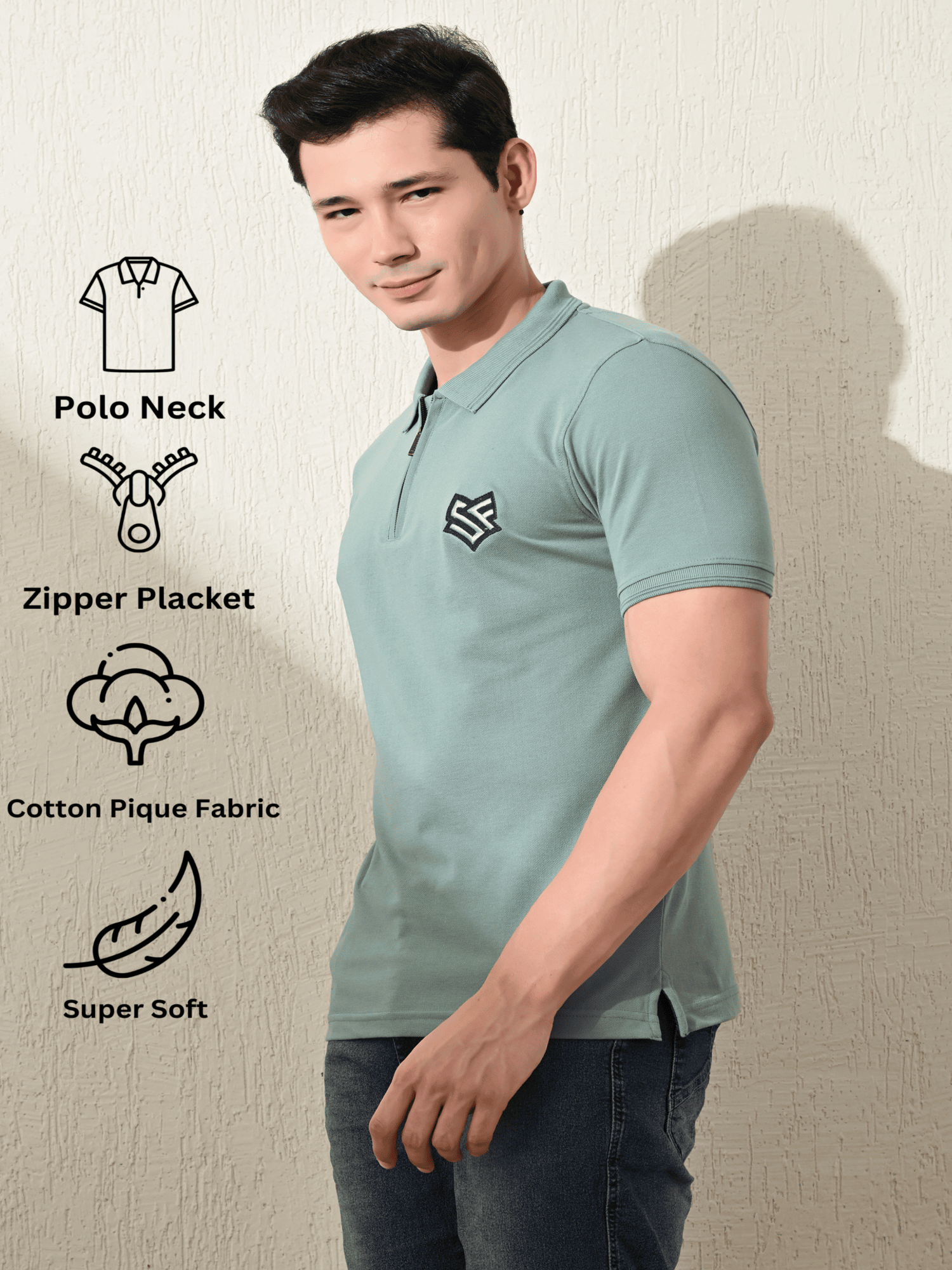 STARFOX Pack of 1 Cotton Regular Fit Solid Half Sleeves Men's Polo T Shirt ( Sea Green ) STARFOX Pack of 1 Cotton Regular Fit Solid Half Sleeves Men's Polo T Shirt ( Sea Green )