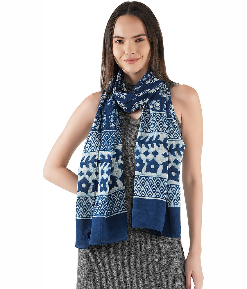 STYLE SHOES Blue Cotton Women's Stole ( Pack of 1 ) - Dupattas & Shawls | Buy online on ZillyBuy