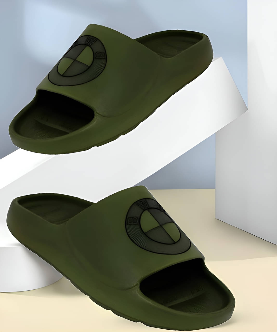     			Secritas Green Men's Slide Flip Flop