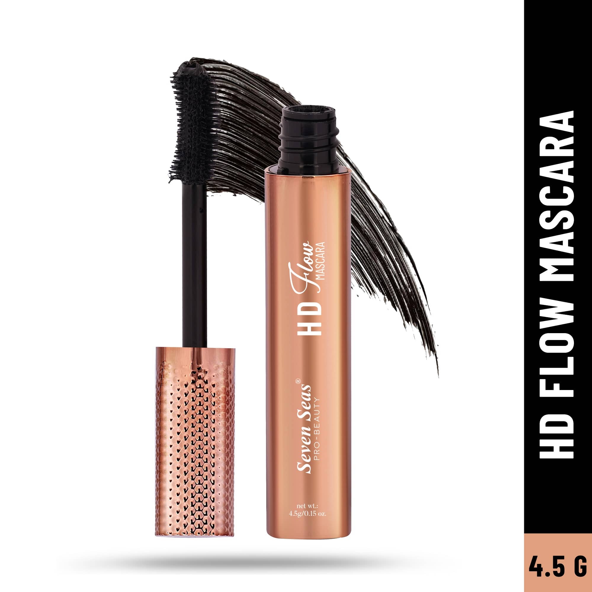 Seven Seas Intense Black Water & Smudge Proof HD Flow Mascara (Black,4.5g) - Makeup - Eyes | Buy online on ZillyBuy