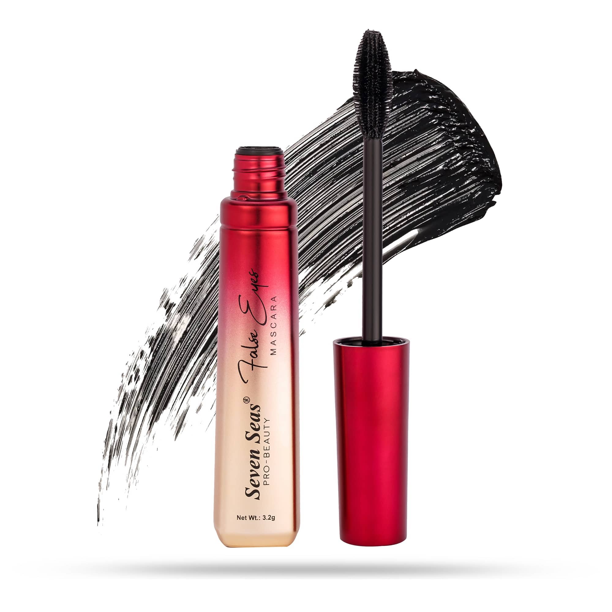 Seven Seas Waterproof | Smudgeproof | Long Lasting | Intense Black | False Eyes Mascara (Black,3.2g) - Makeup - Eyes | Buy online on ZillyBuy
