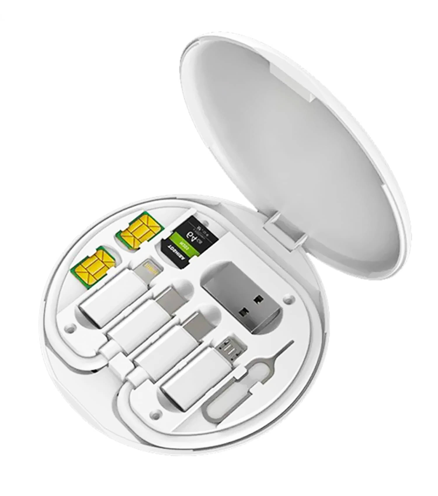 Vertical9 0.25m Data Cables Travel Kit for All Smarphones - White Vertical9 0.25m Data Cables Travel Kit for All Smarphones - White