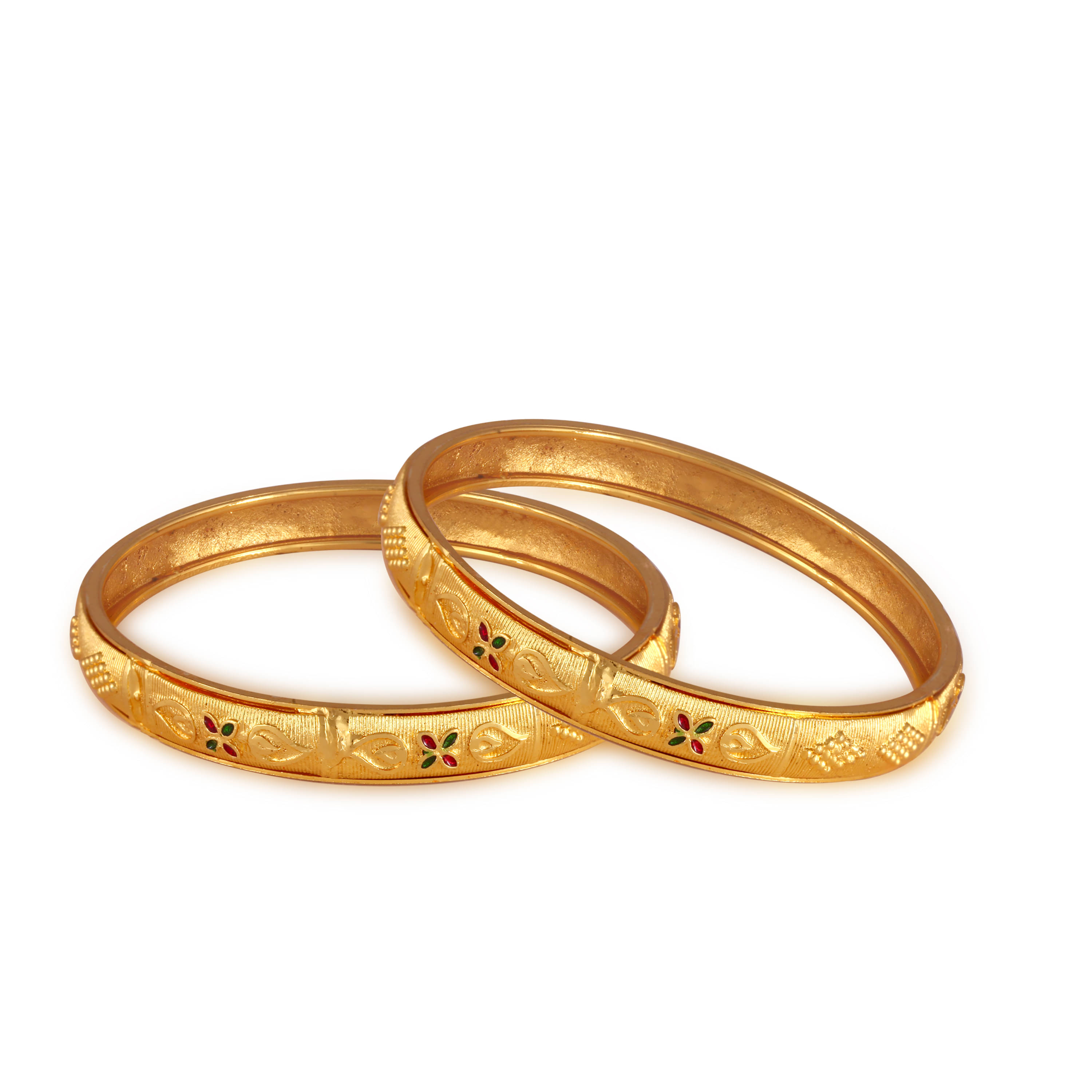 Vighnaharta Gold Bangle Set ( Pack of 1 ) Vighnaharta Gold Bangle Set ( Pack of 1 )