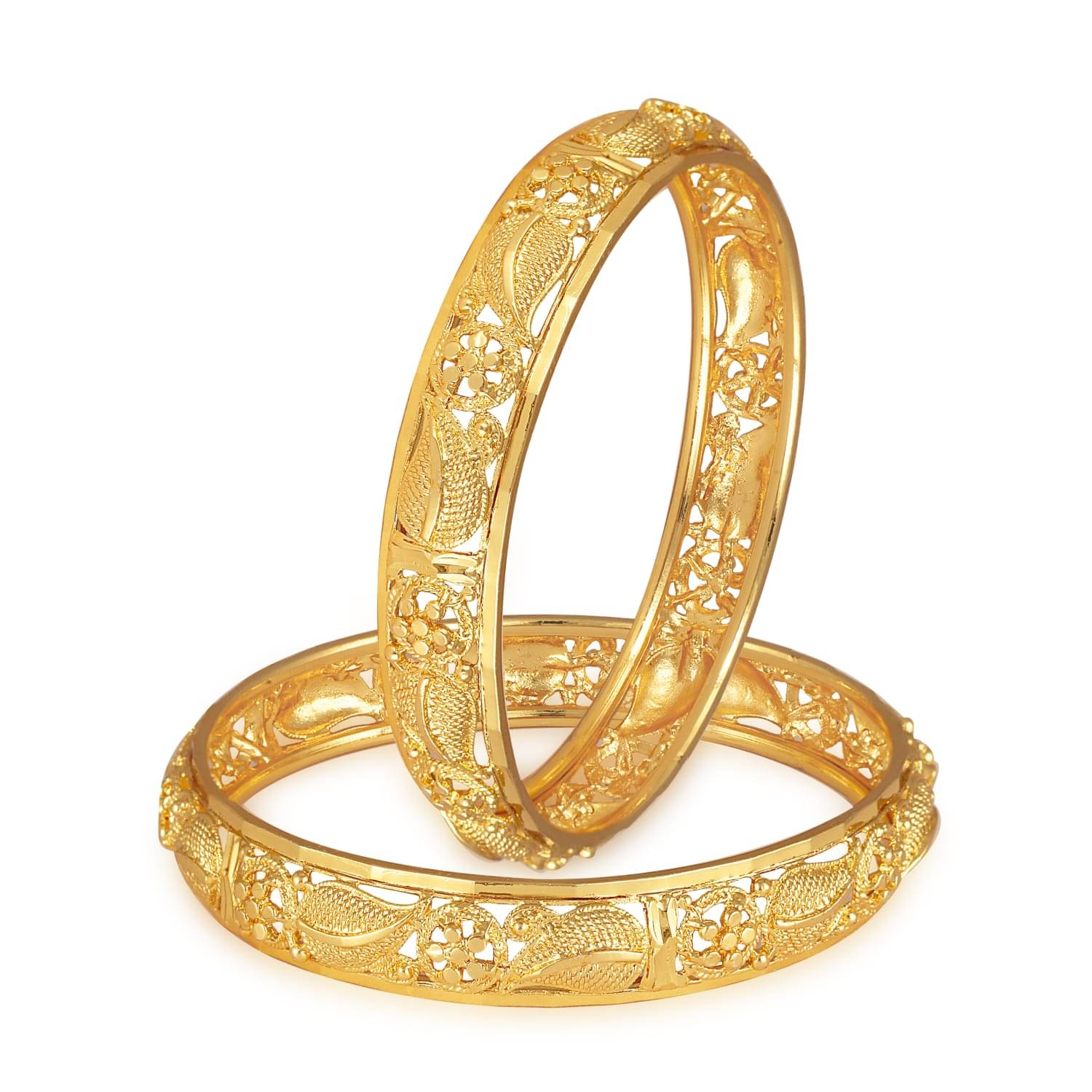 Vighnaharta Gold Bangle Set ( Pack of 1 ) Vighnaharta Gold Bangle Set ( Pack of 1 )