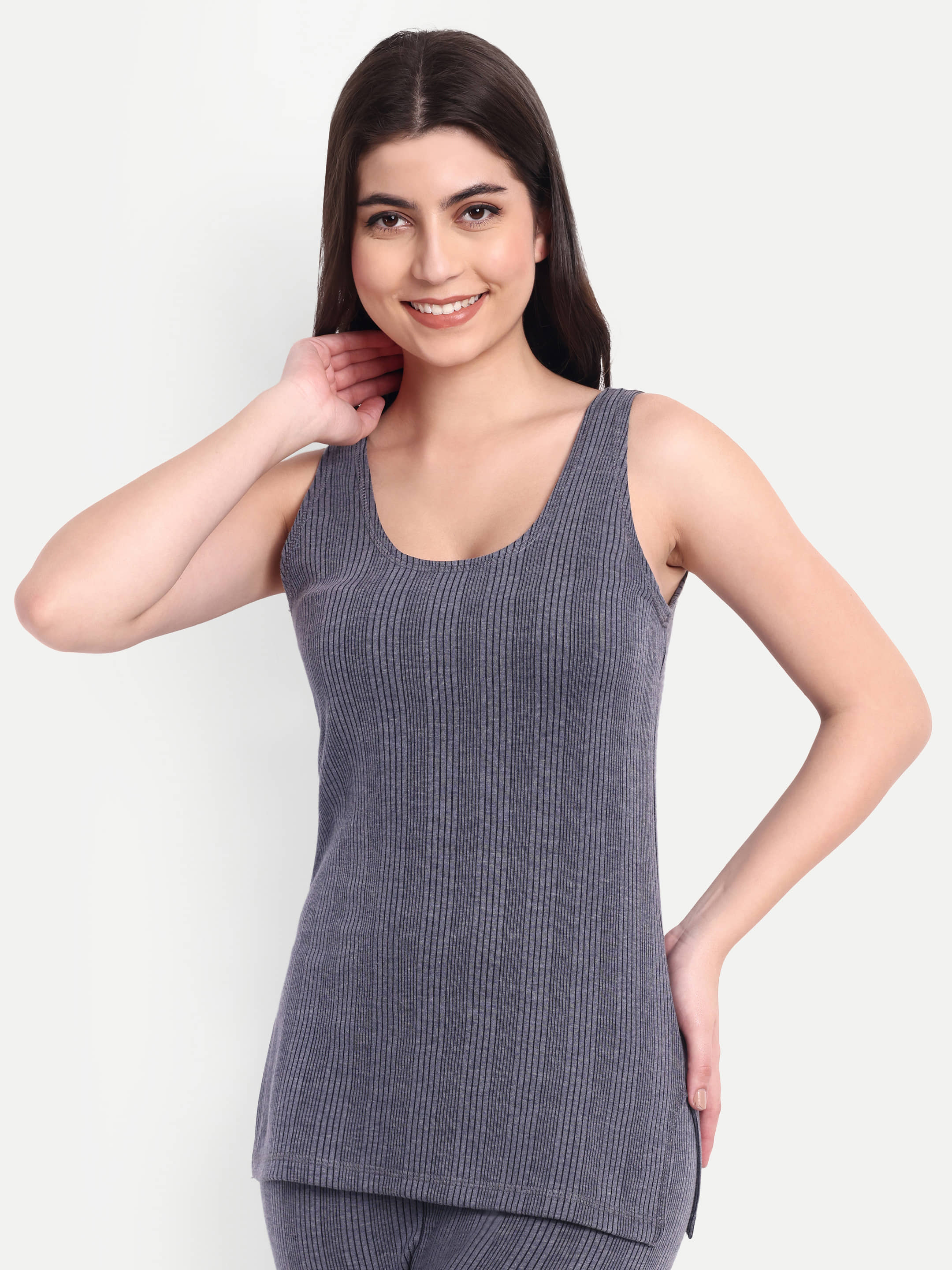 Zeffit Cotton Blend Thermal Tops - Grey Pack of 1