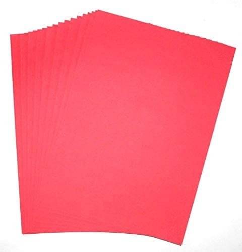     			Eclet 20 pcs RED Color Sheets 120-180 GSM Copy Printing Papers/Art and Craft Paper A4 Sheets Double Sided Colored Origami Folding School, Office Stationery (RED)