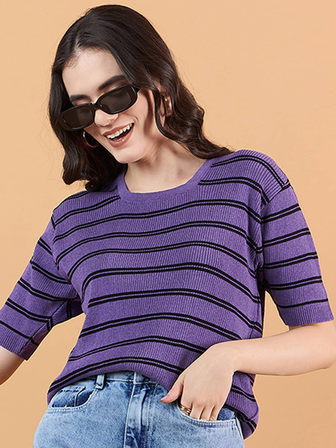 Clapton Purple Woolen Women's Regular Top ( Pack of 1 )     			Clapton Purple Woolen Women's Regular Top ( Pack of 1 )