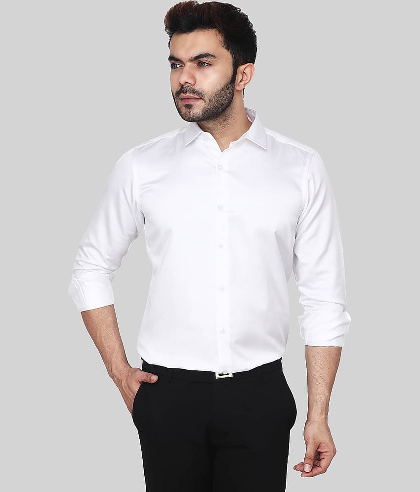 Comey Satin Slim Fit Solids Full Sleeves Men's Casual Shirt - Green ( Pack of 1 )