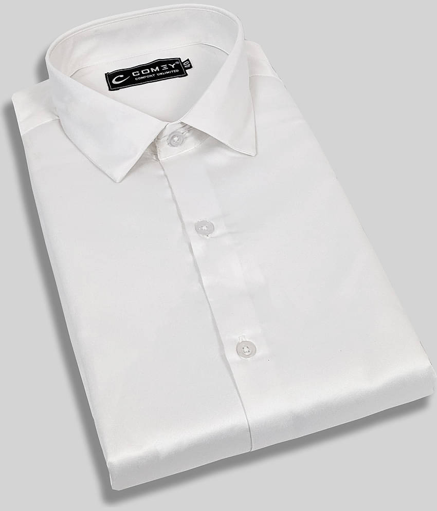 Comey Satin Slim Fit Solids Full Sleeves Men's Casual Shirt - Green ( Pack of 1 )