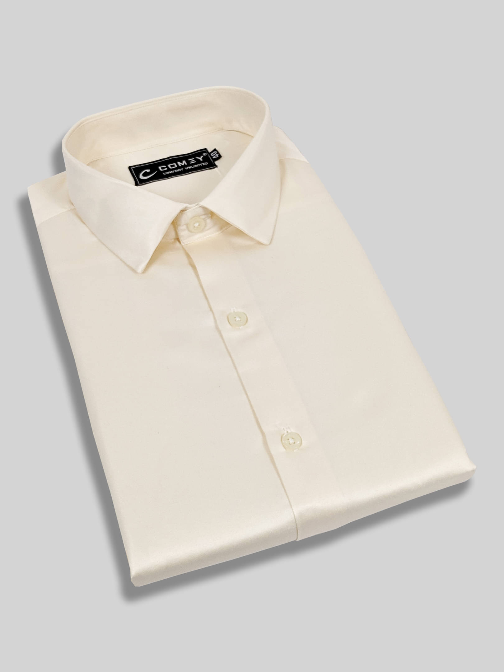     			Comey Satin Slim Fit Solids Full Sleeves Men's Casual Shirt - Beige ( Pack of 1 )