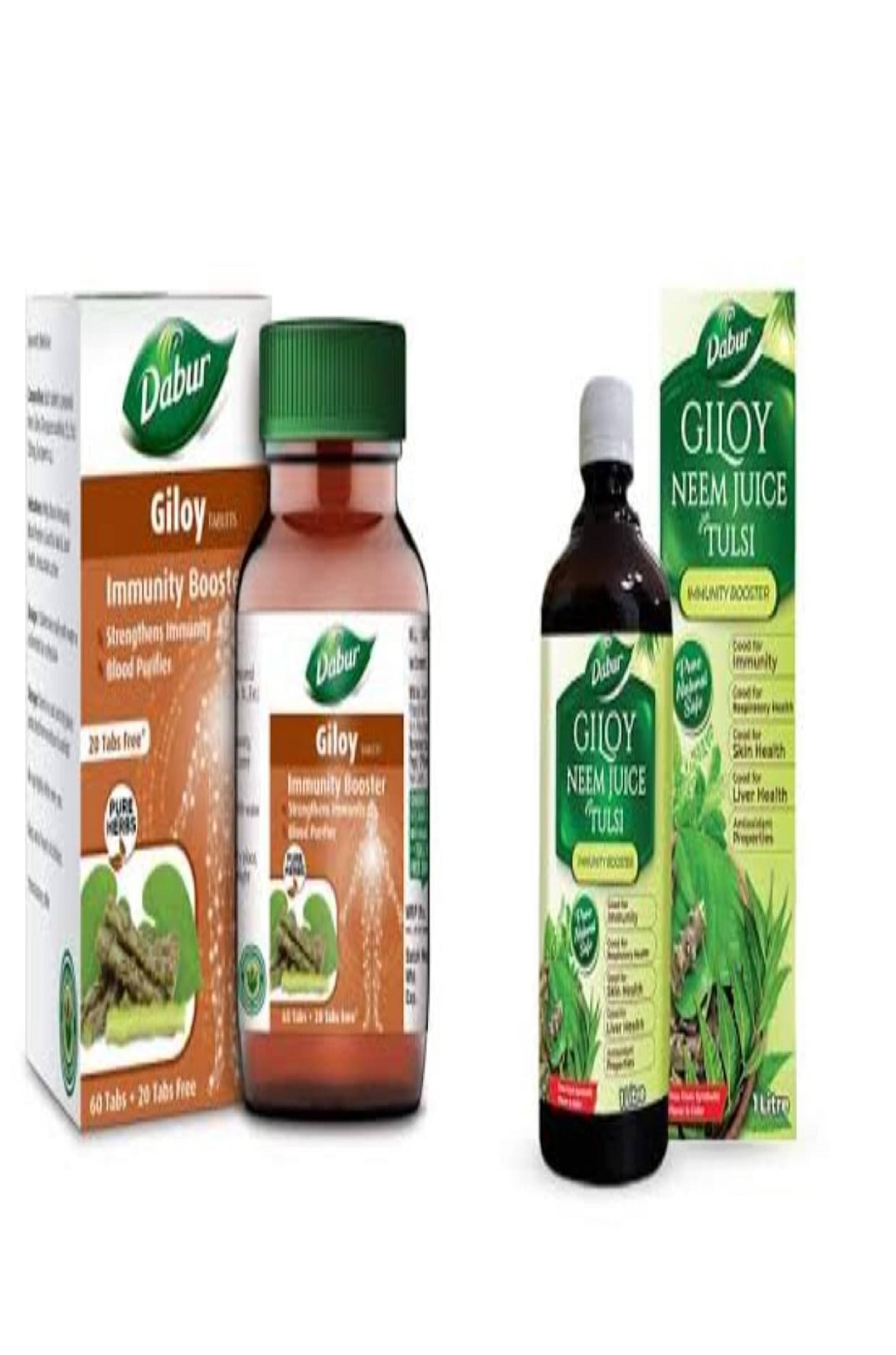 Dabur DABUR GILOY NEEM JUICE TULSI &GILOY TAB(PACK OF 2) Dabur DABUR GILOY NEEM JUICE TULSI &GILOY TAB(PACK OF 2)