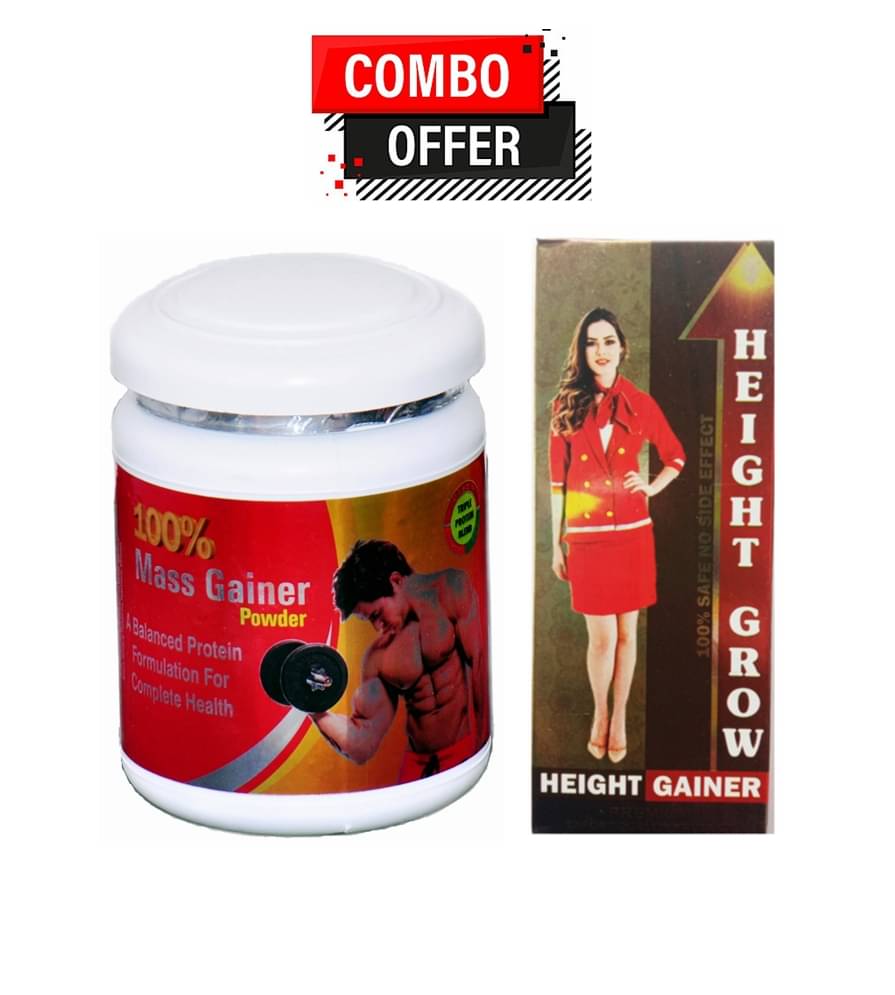     			Dr. Chopra Rikhi 100% Mass Gainer 300gm powder & Height Grow Capsule 60 no.s Unflavoured Single Pack
