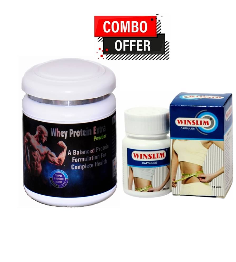 Dr. Chopra Rikhi WHey Protein Extra Powder 300gm & Wintrust Winslim Capsule 30 no.s Unflavoured Single Pack Dr. Chopra Rikhi WHey Protein Extra Powder 300gm & Wintrust Winslim Capsule 30 no.s Unflavoured Single Pack