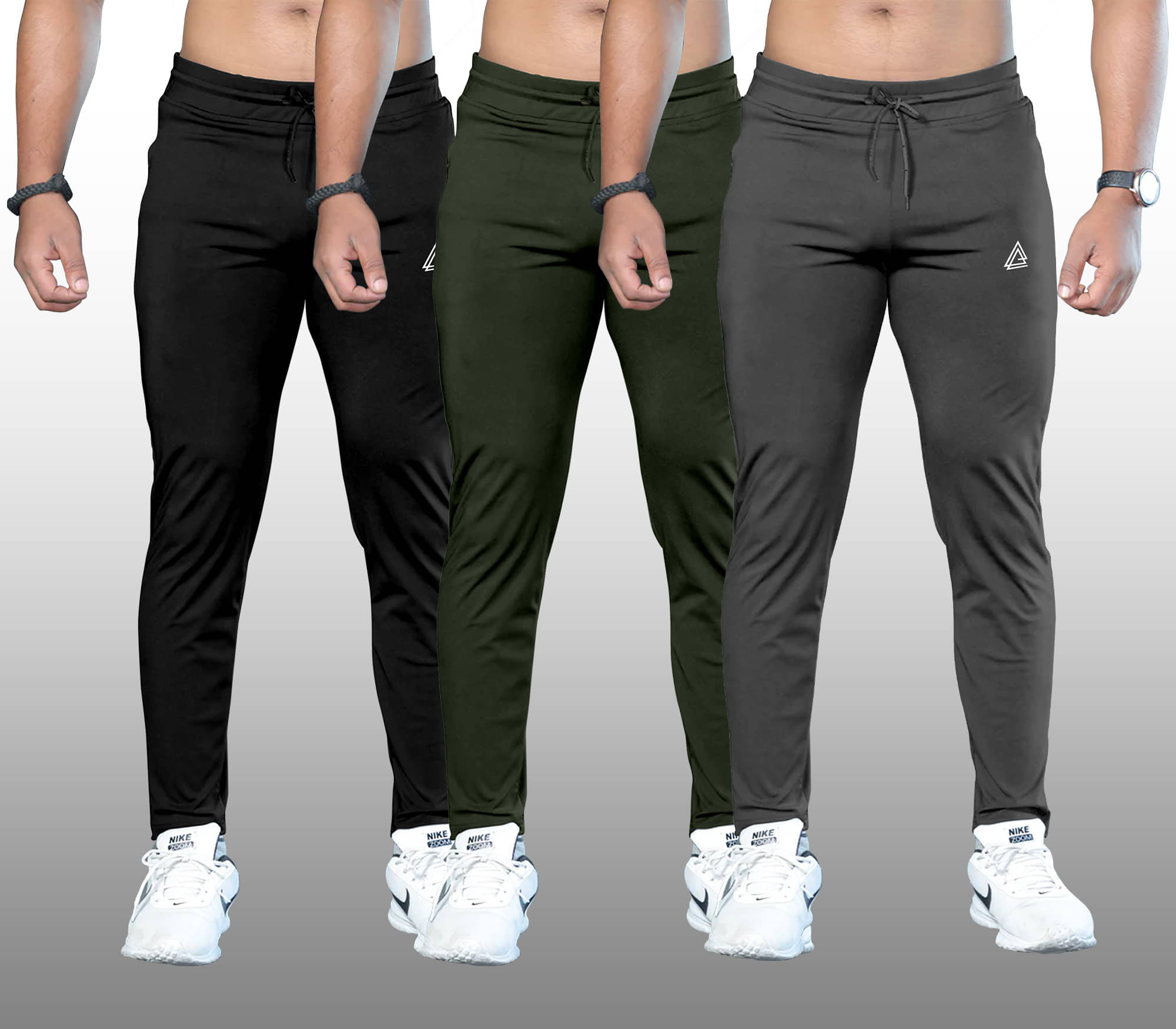     			FTX Charcoal Lycra Men's Trackpants ( Pack of 3 )