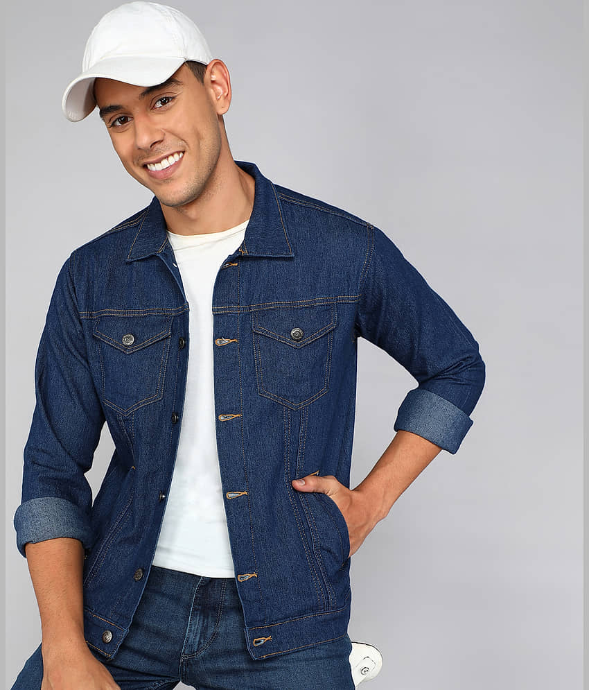 FTX Denim Men's Denim Jacket - Black ( Pack of 1 ) - Jackets & Coats | Buy online on ZillyBuy