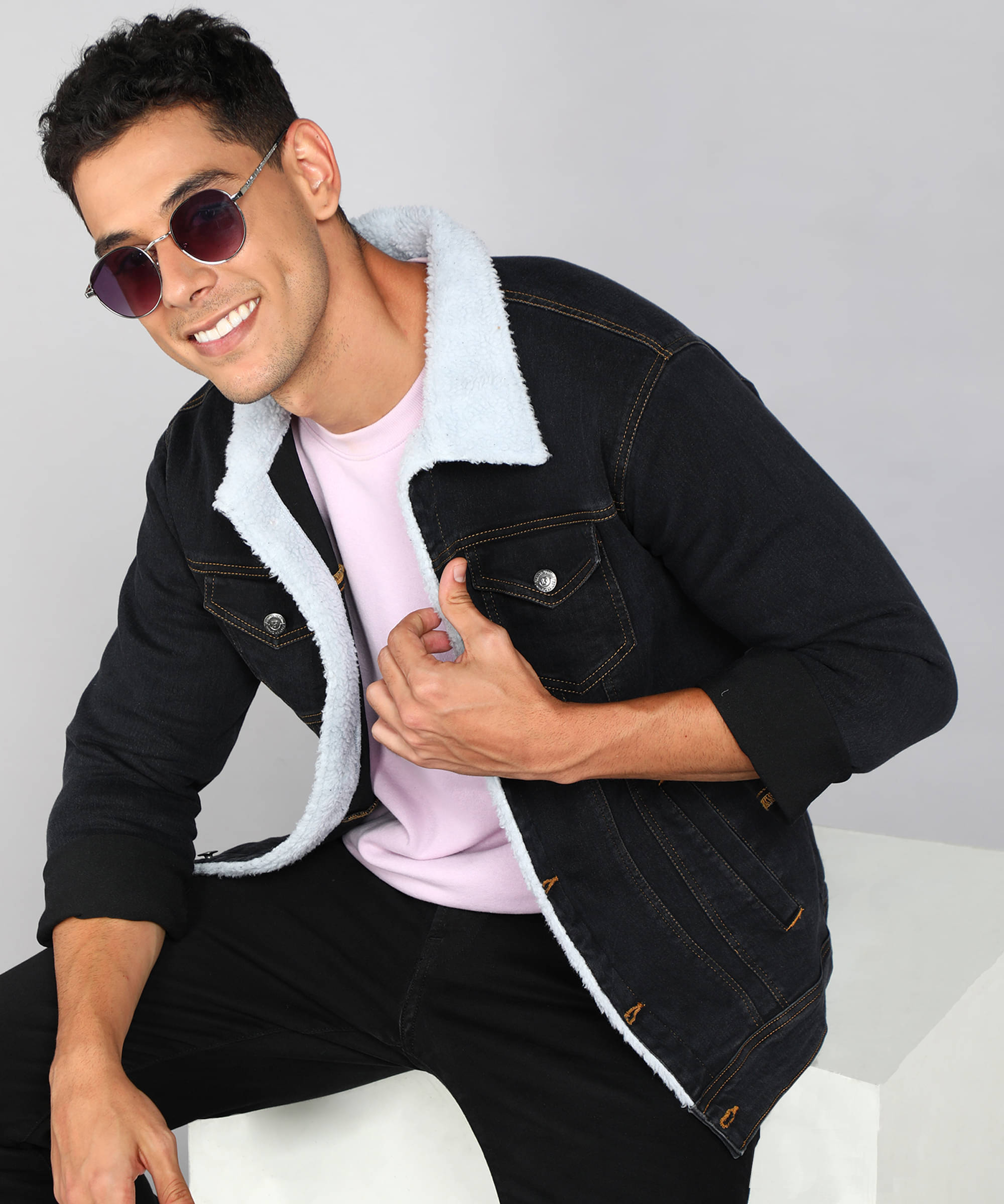     			FTX Denim Men's Denim Jacket - Black ( Pack of 1 )