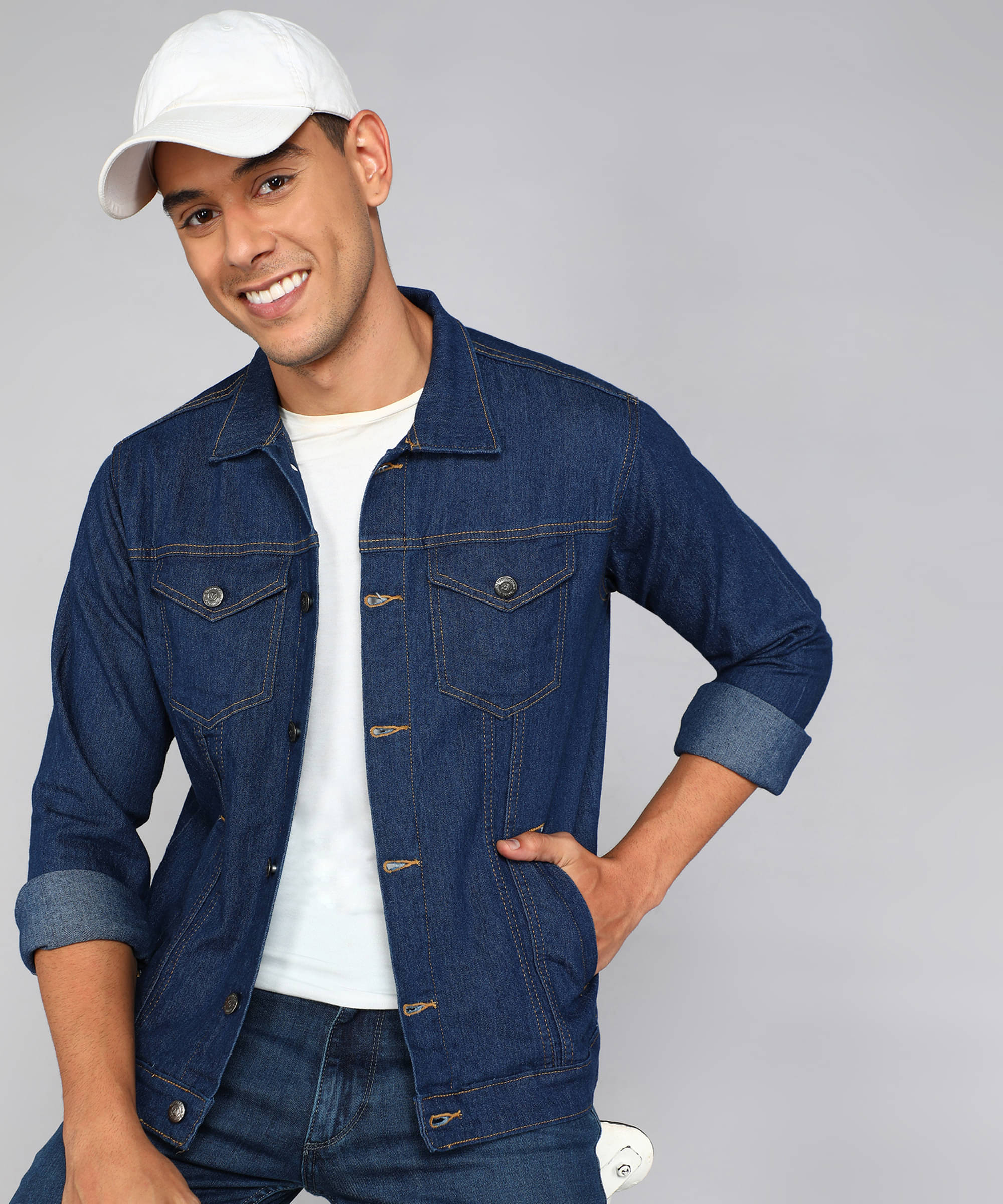 FTX Denim Men's Denim Jacket - Navy Blue ( Pack of 1 ) FTX Denim Men's Denim Jacket - Navy Blue ( Pack of 1 )