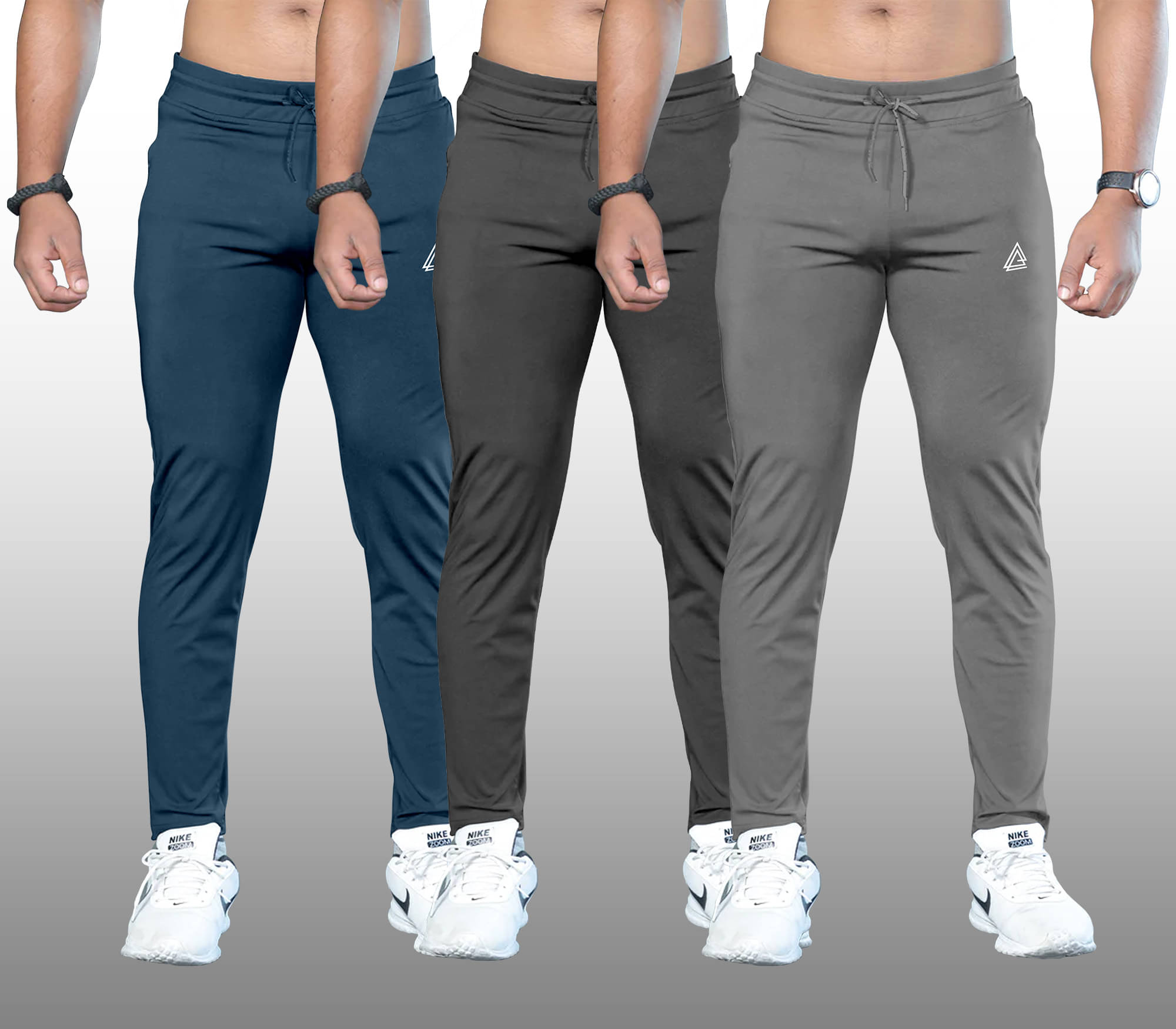 FTX Grey Lycra Men's Trackpants ( Pack of 3 ) FTX Grey Lycra Men's Trackpants ( Pack of 3 )