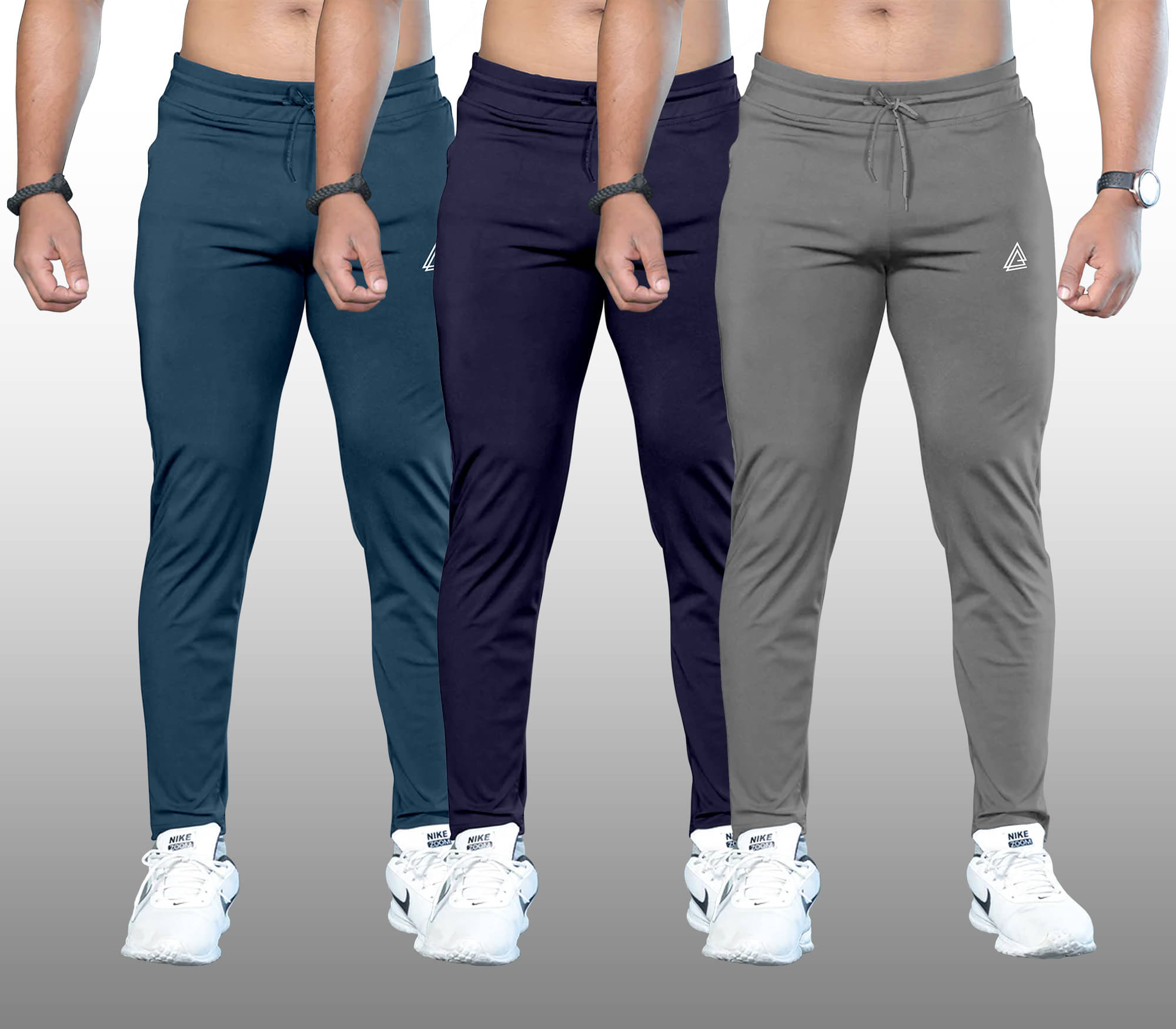 FTX Light Grey Lycra Men's Trackpants ( Pack of 3 ) FTX Light Grey Lycra Men's Trackpants ( Pack of 3 )