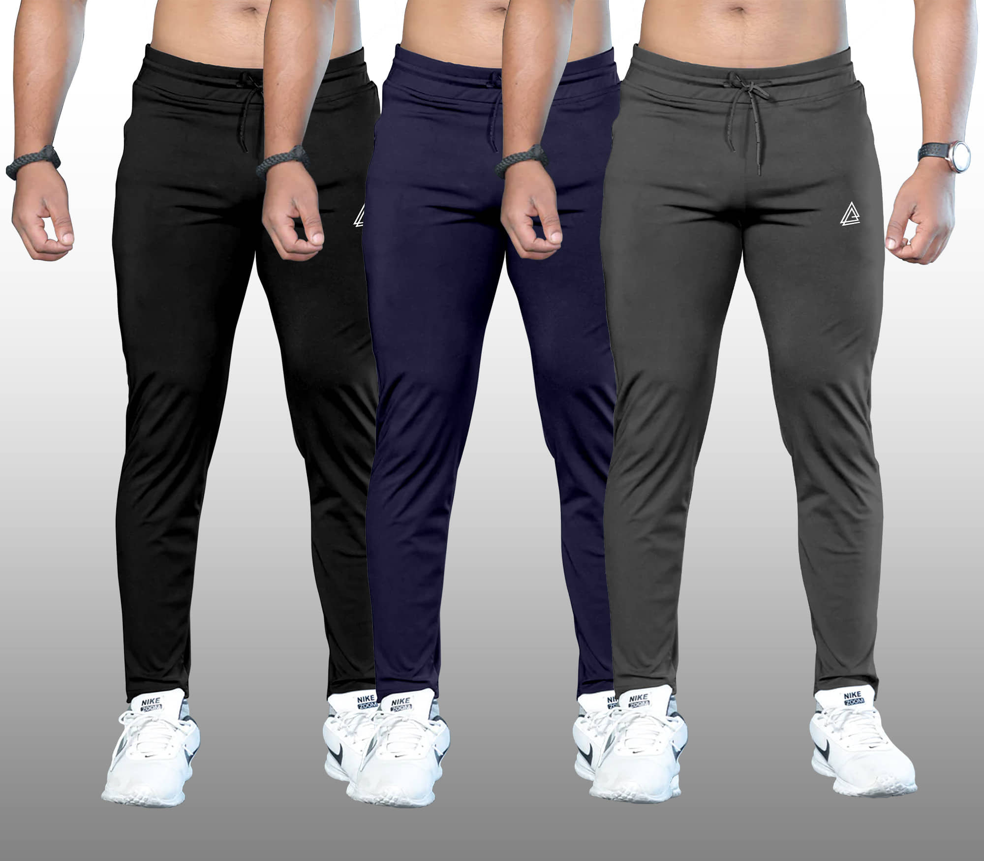 FTX Olive Green Lycra Men's Trackpants ( Pack of 3 ) - Track Pants | Buy online on ZillyBuy