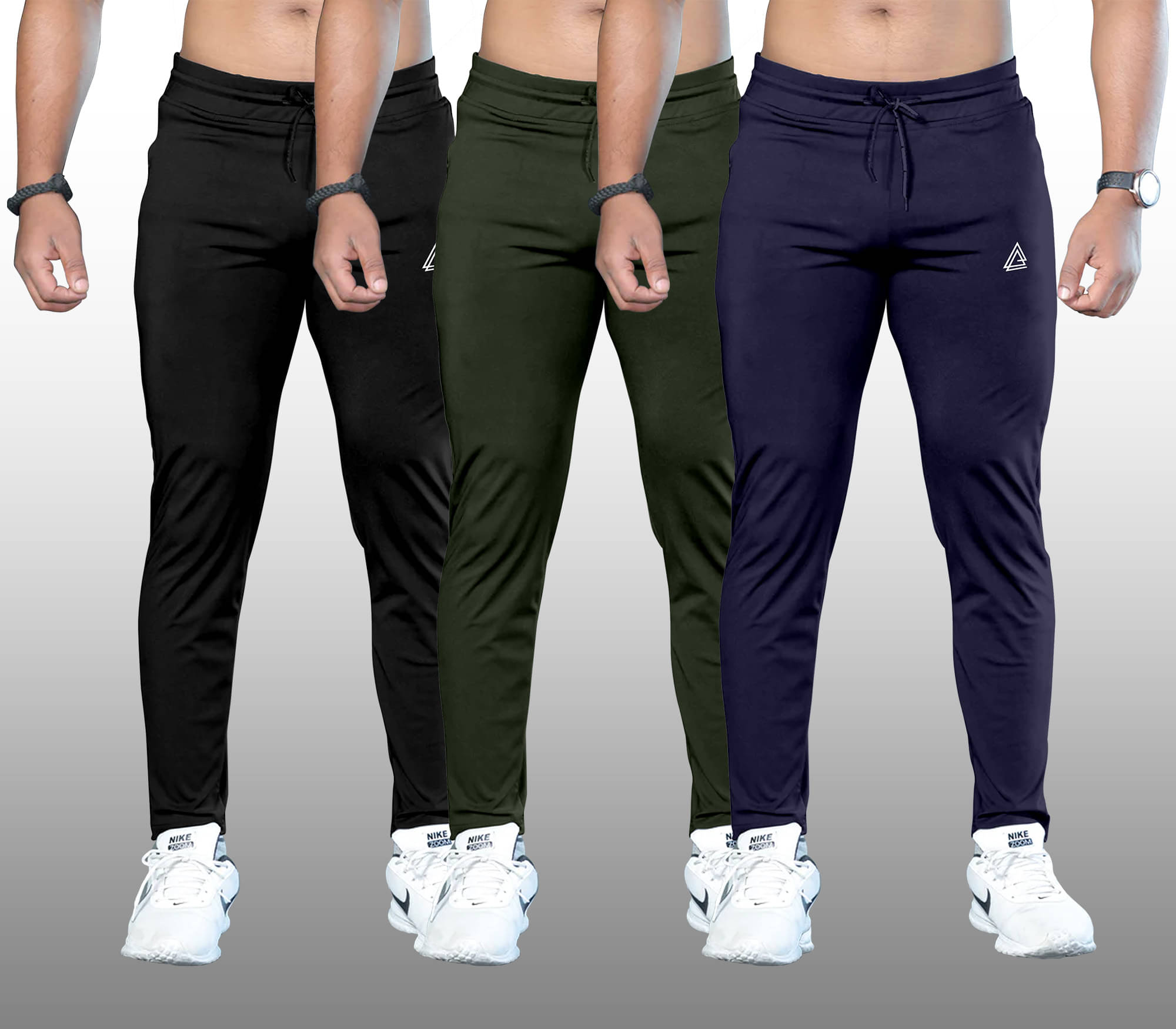     			FTX Olive Green Lycra Men's Trackpants ( Pack of 3 )